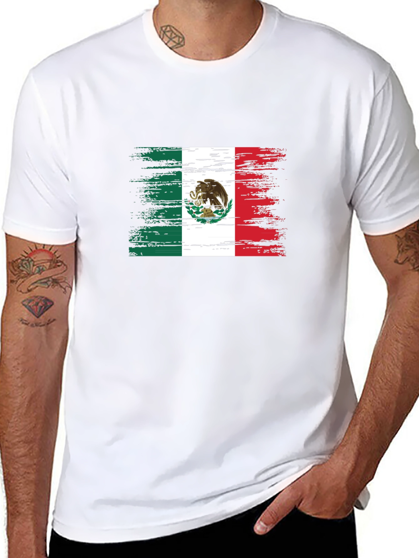 Mexico Flag T-Shirt - Distressed Graphic Tee