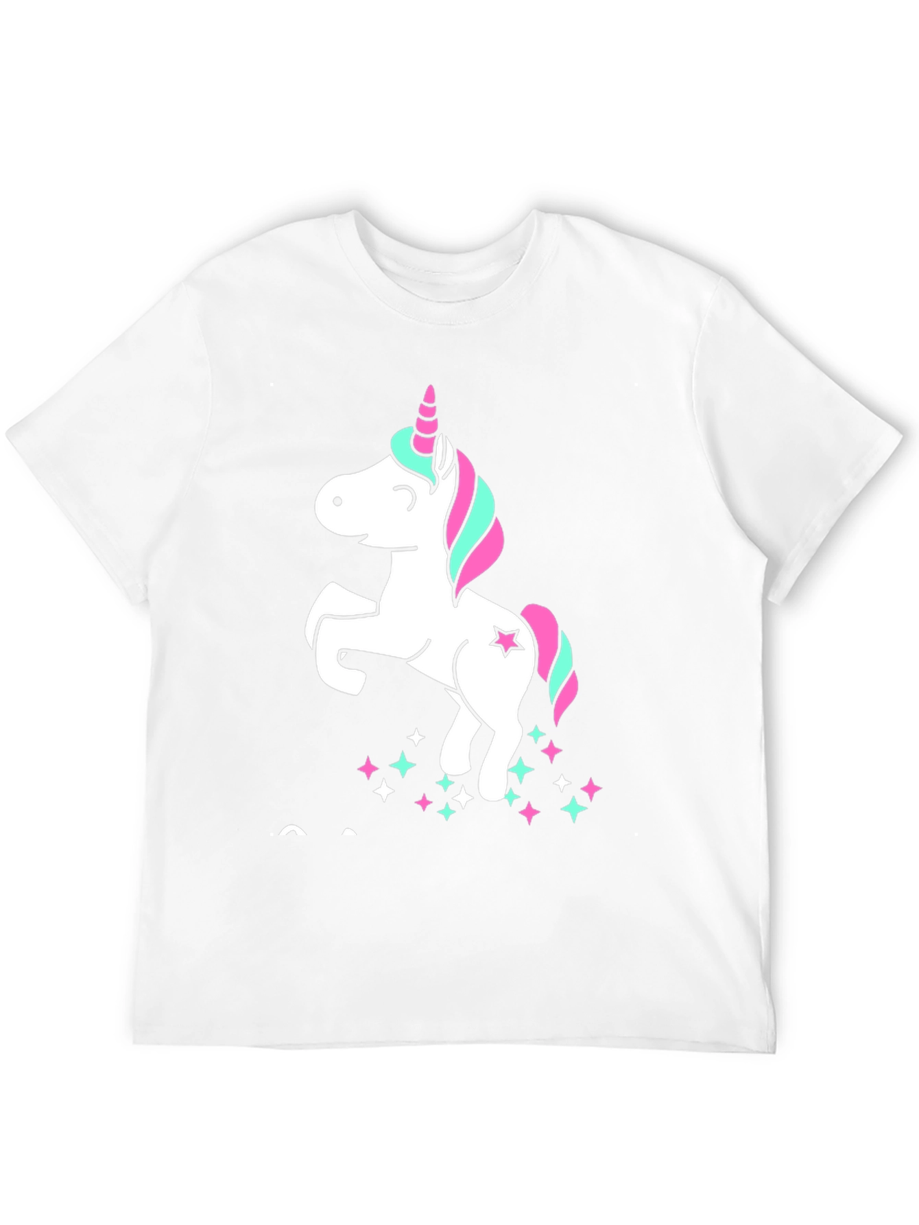 Unicorn Stars Black Cotton Graphic Tee