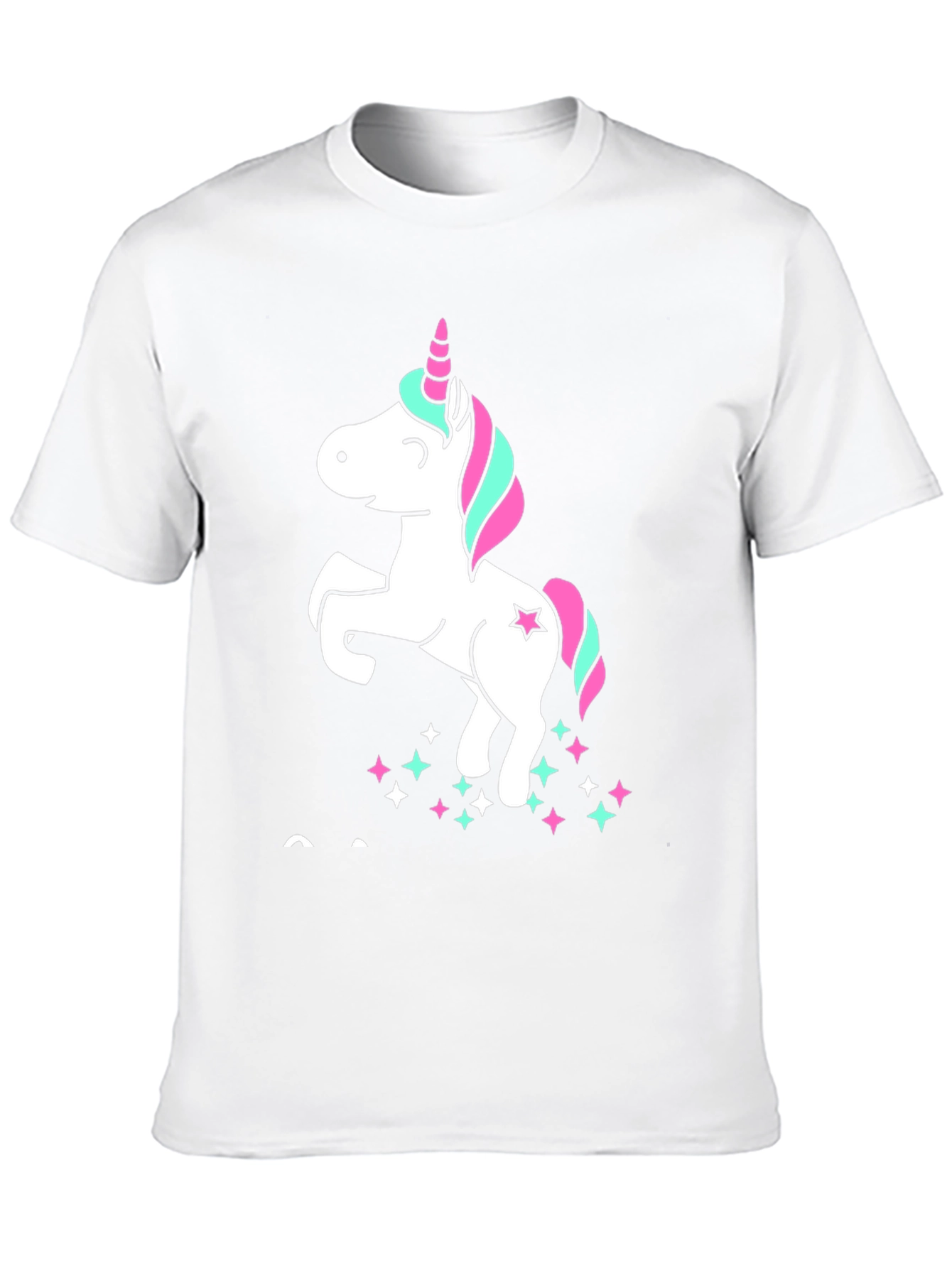 Unicorn Stars Black Cotton Graphic Tee