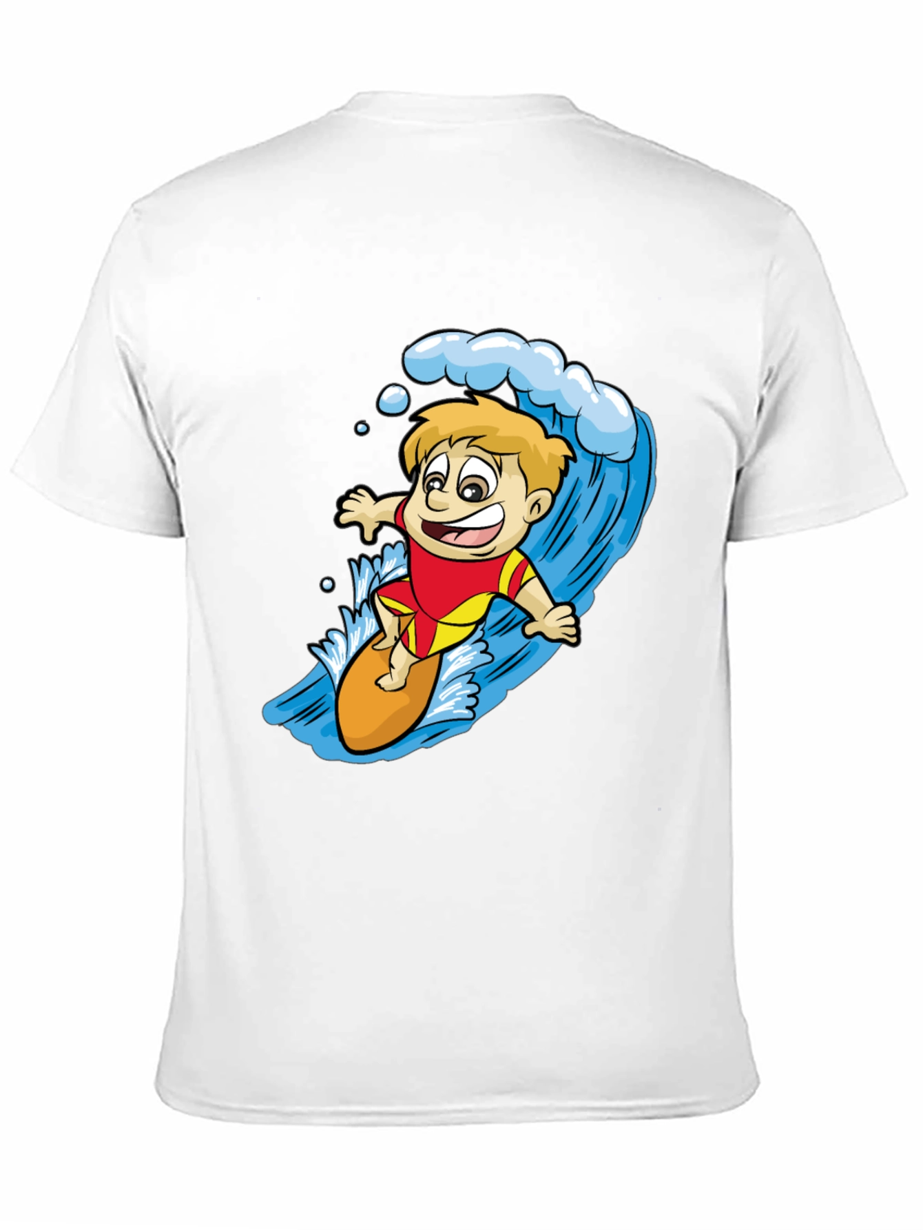 Surfer Boy Graphic Tee - Black Cotton Shirt