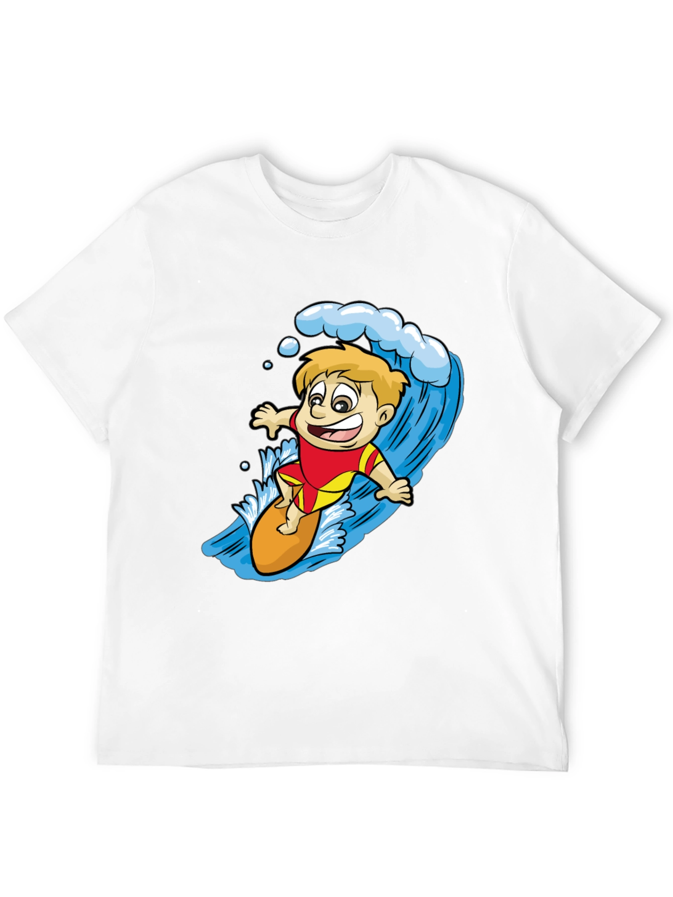 Surfer Boy Graphic Tee - Black Cotton Shirt