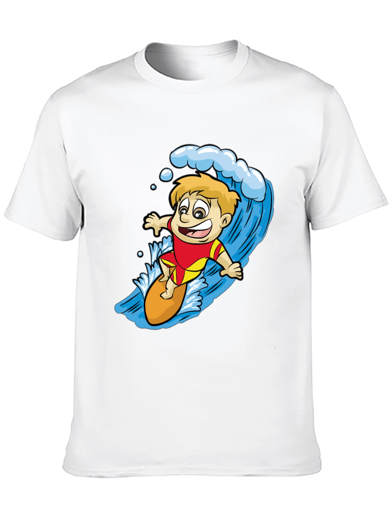 Surfer Boy Graphic Tee - Black Cotton Shirt
