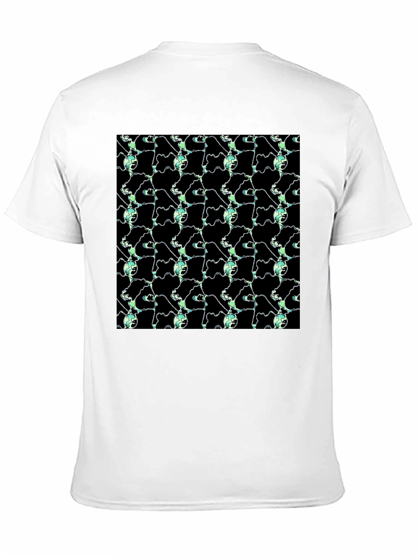 Abstract Pattern Graphic Black T-Shirt