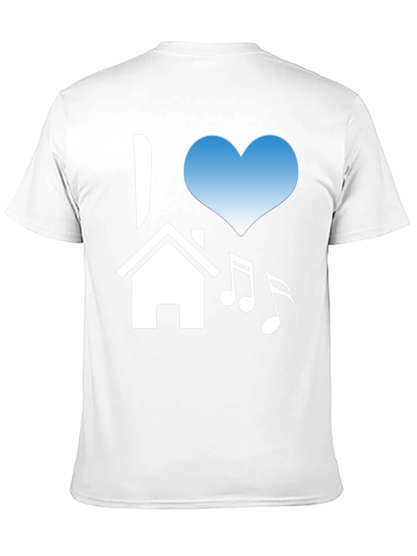 I Love House Music Black T-Shirt