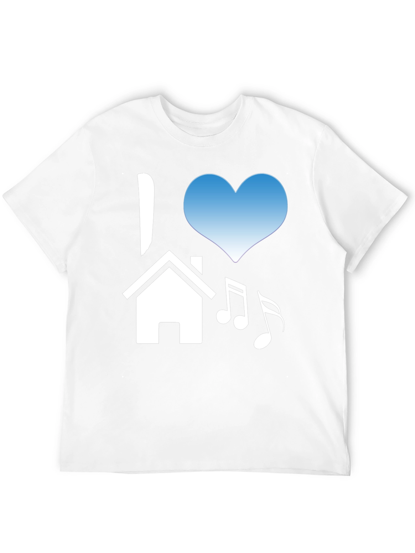 I Love House Music Black T-Shirt