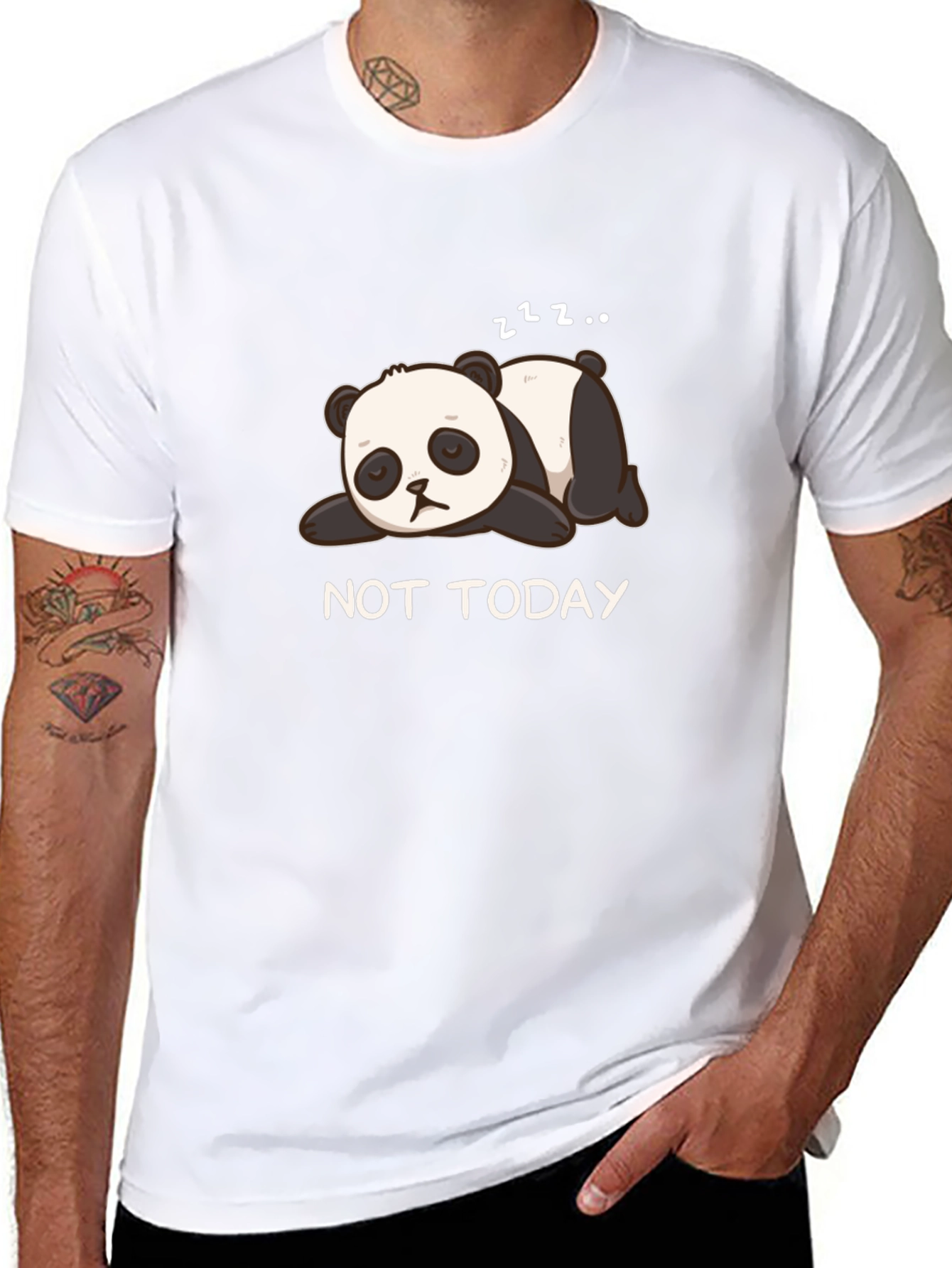 Not Today Panda T-Shirt - Cute and Comfortable