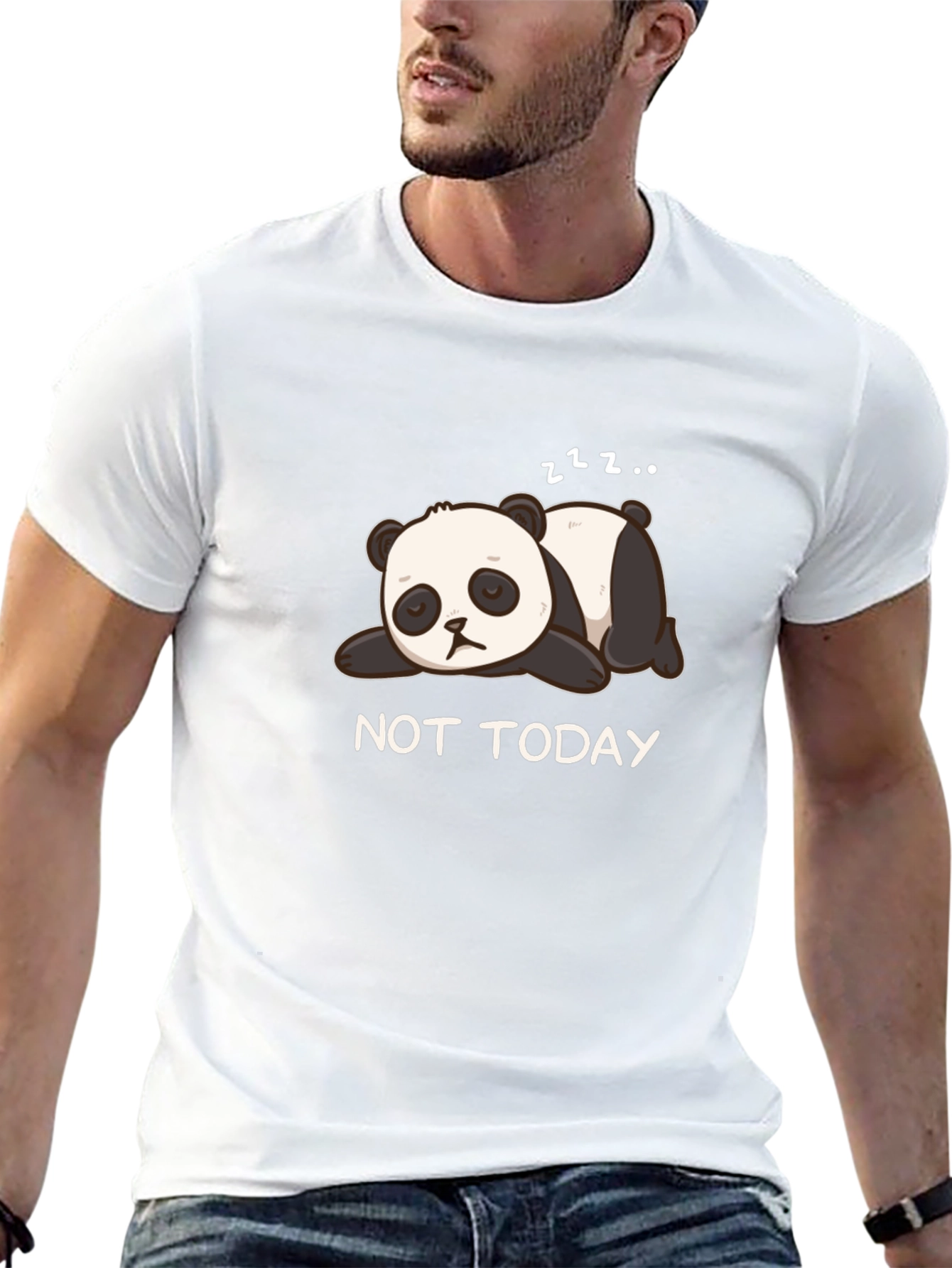 Not Today Panda T-Shirt - Cute and Comfortable