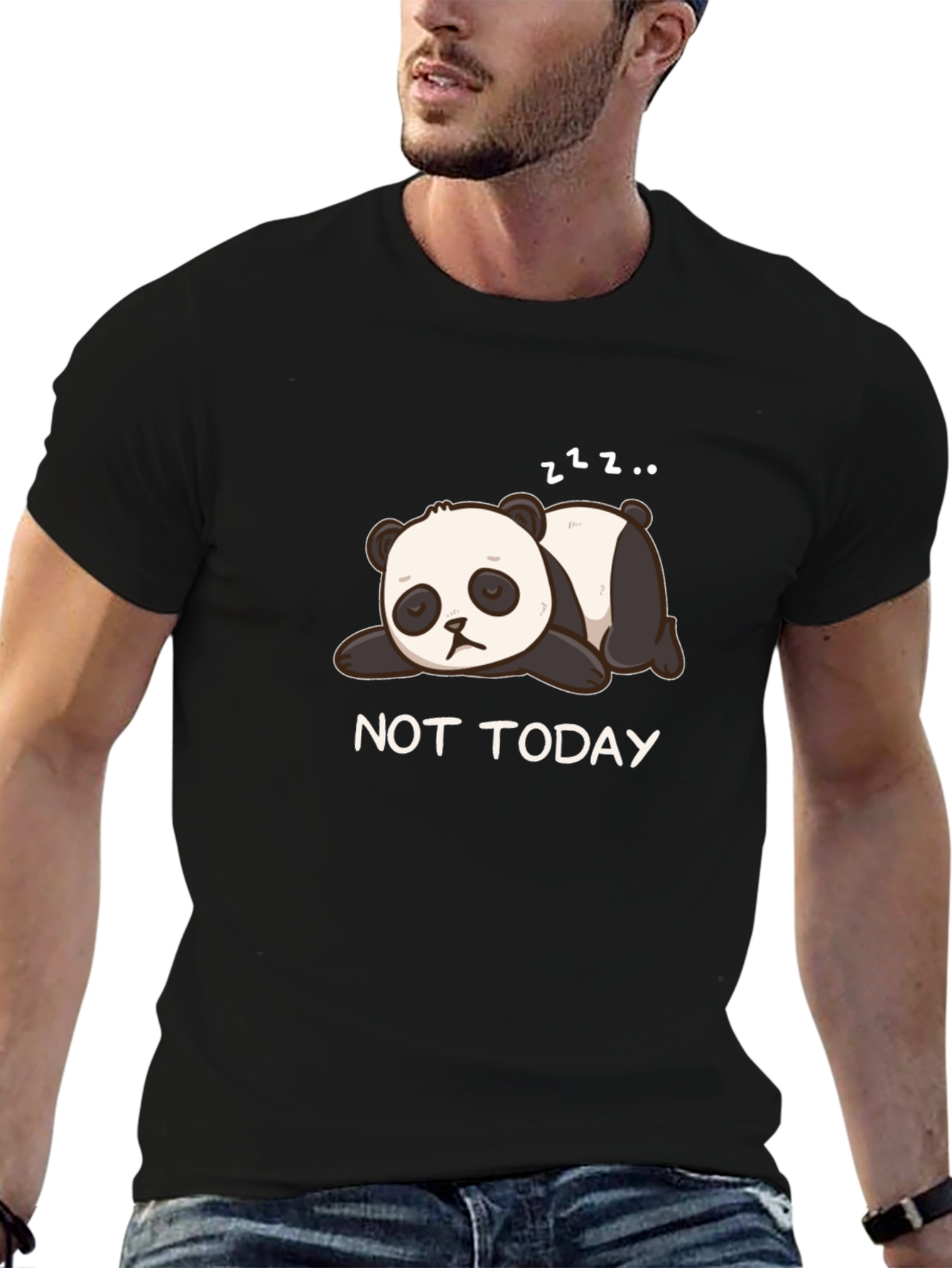 Not Today Panda T-Shirt - Cute and Comfortable