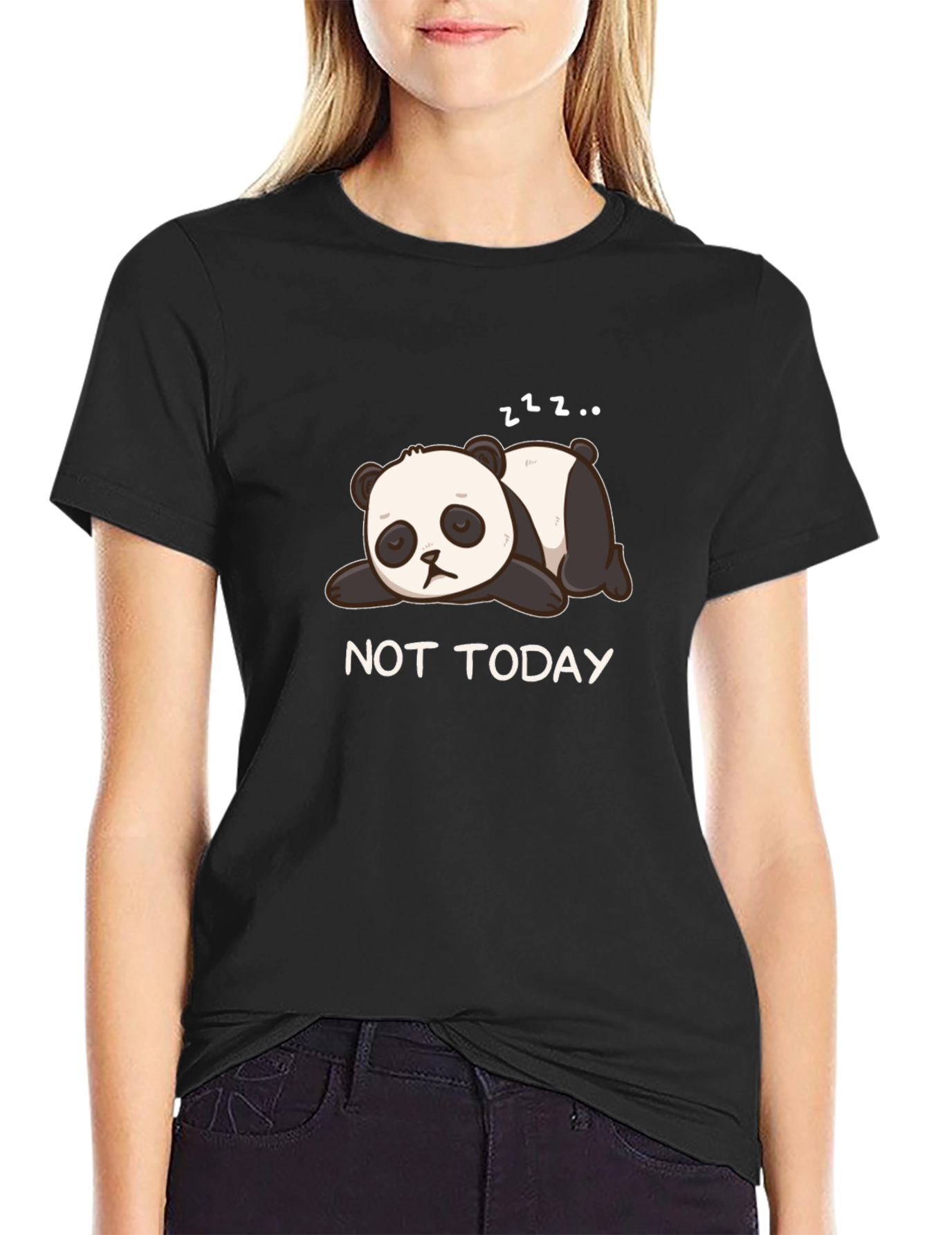 Not Today Panda T-Shirt - Cute and Comfortable