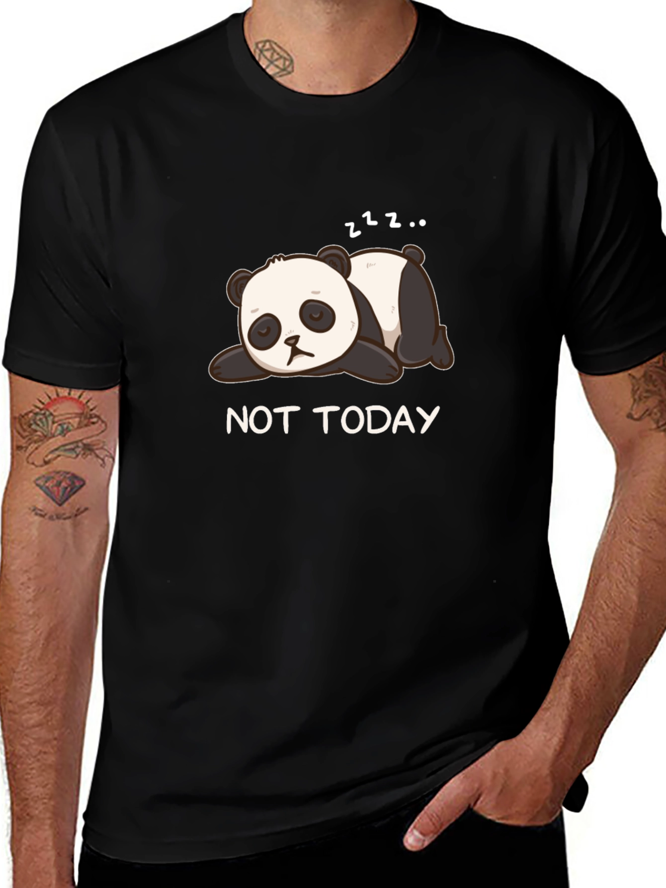 Not Today Panda T-Shirt - Cute and Comfortable