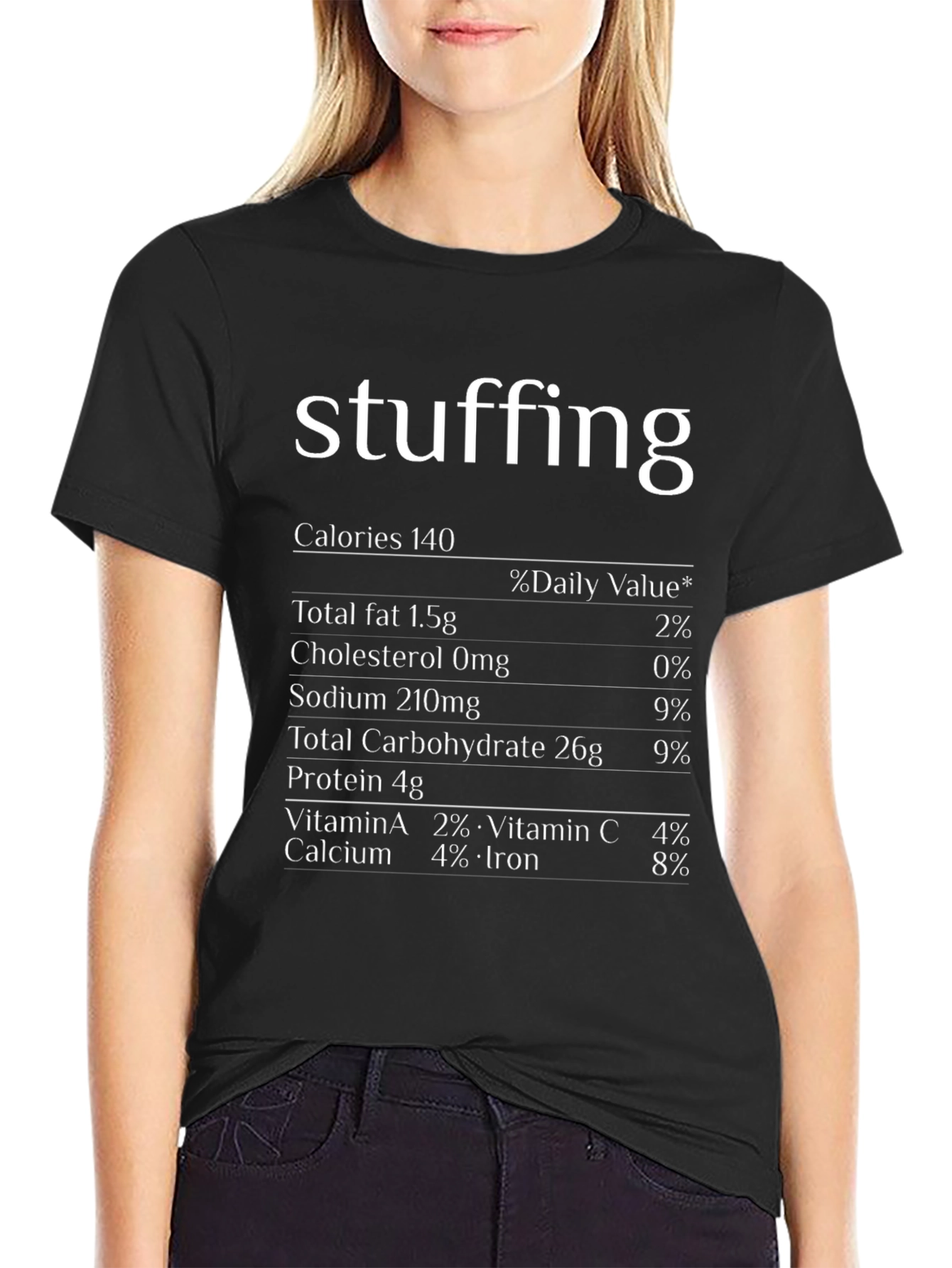 Funny Stuffing Nutrition Facts Thanksgiving T-Shirt