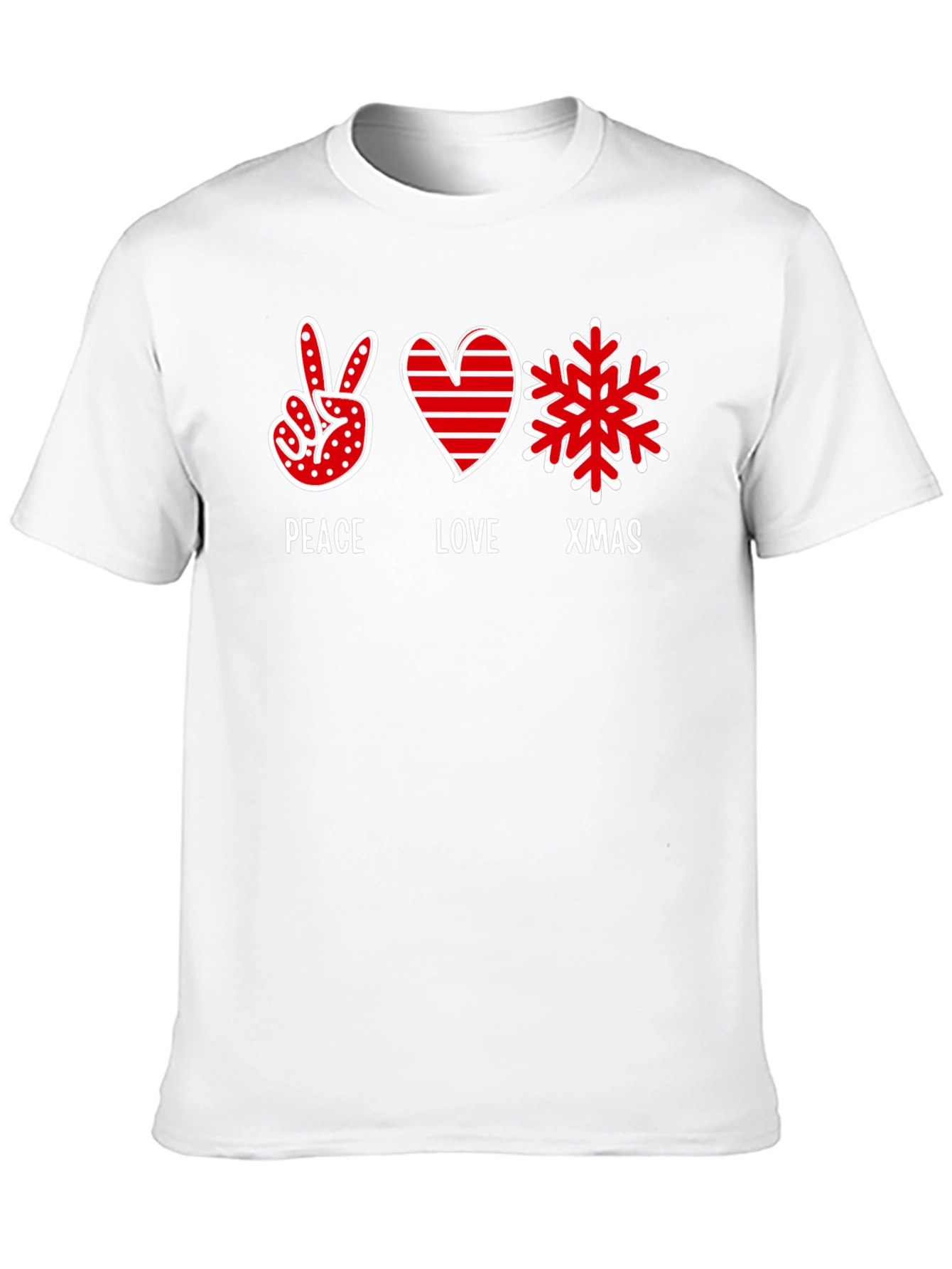 Peace Love Xmas T-Shirt Holiday Festive Tee