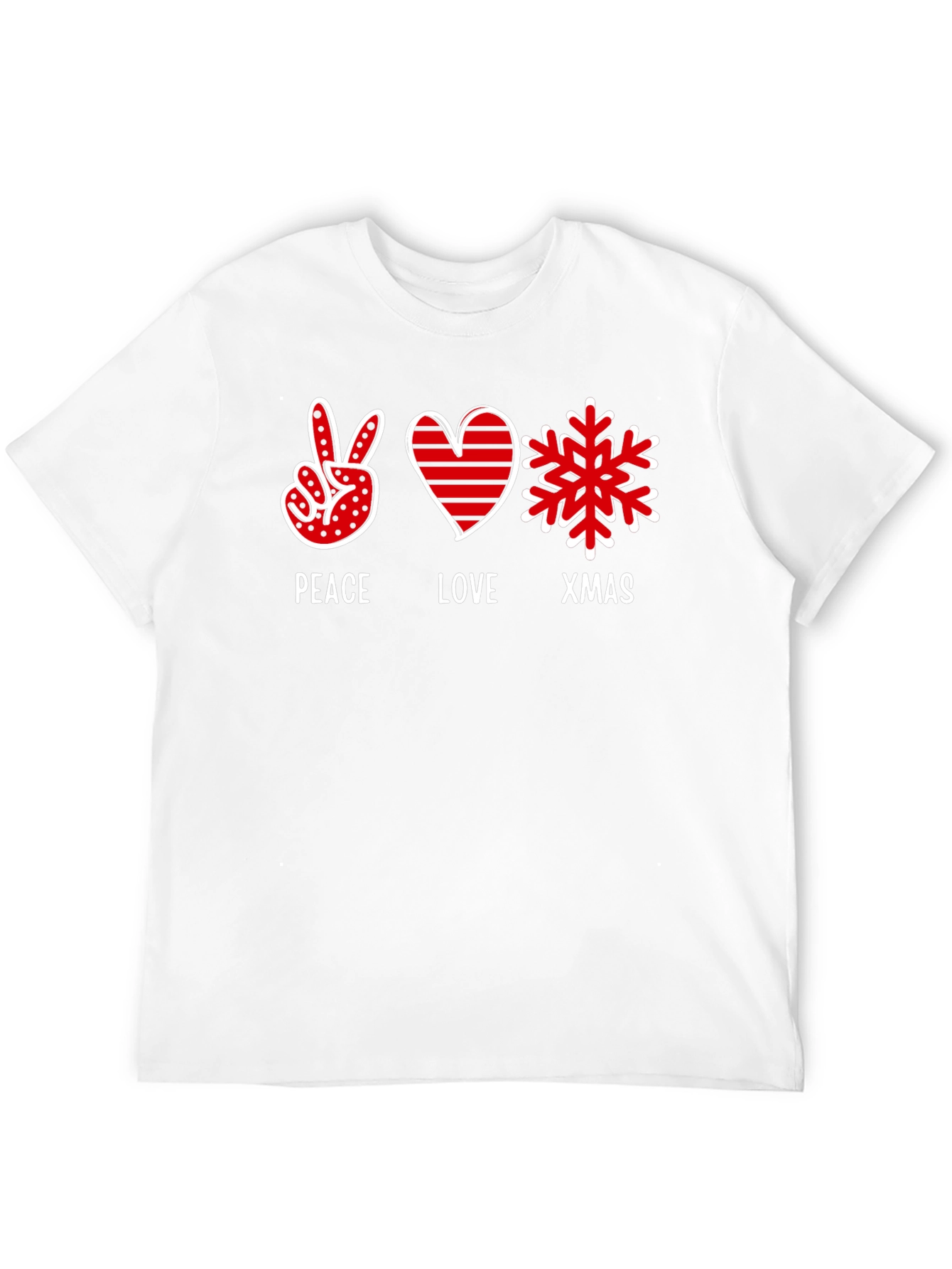Peace Love Xmas T-Shirt Holiday Festive Tee