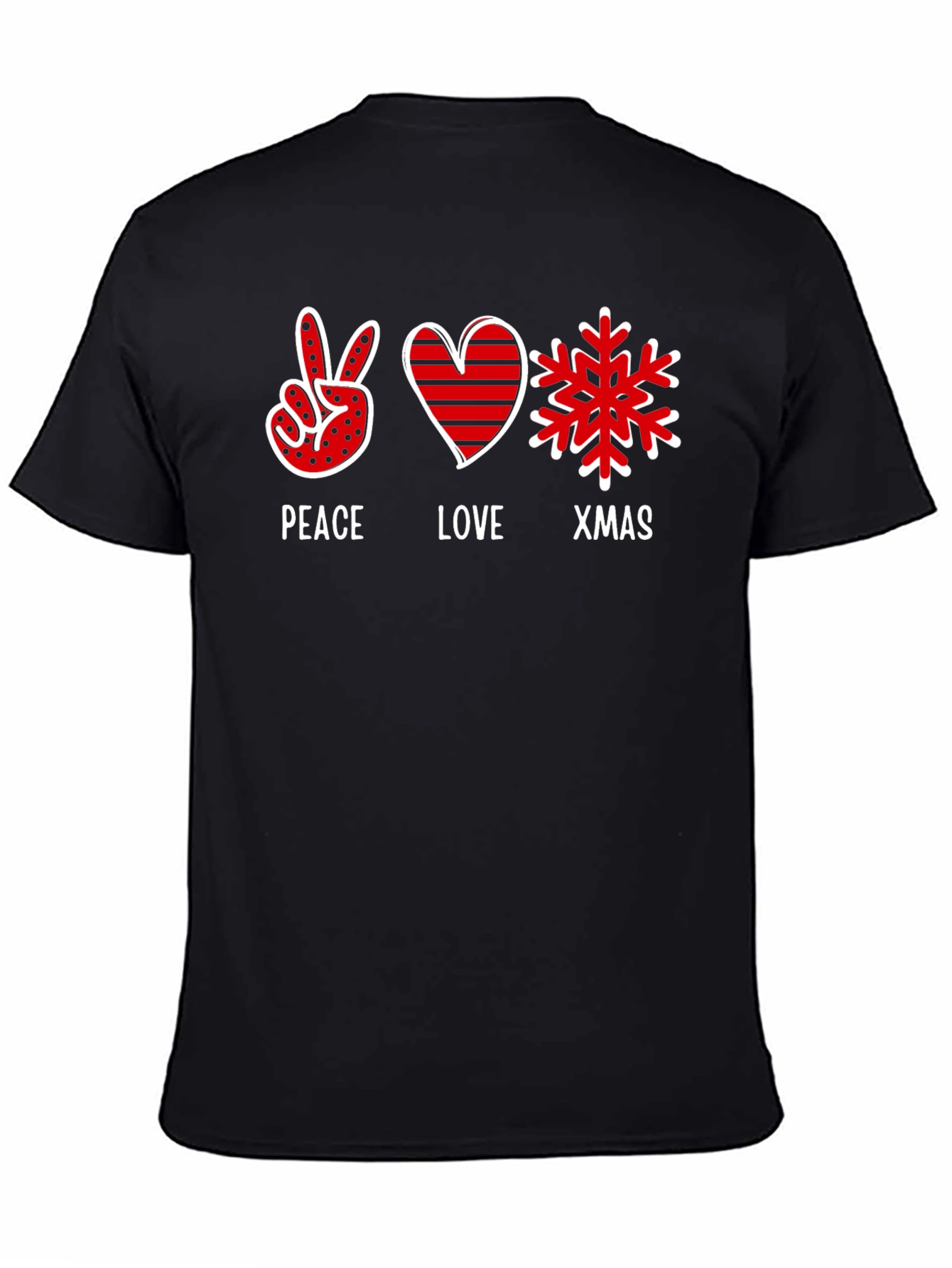 Peace Love Xmas T-Shirt Holiday Festive Tee