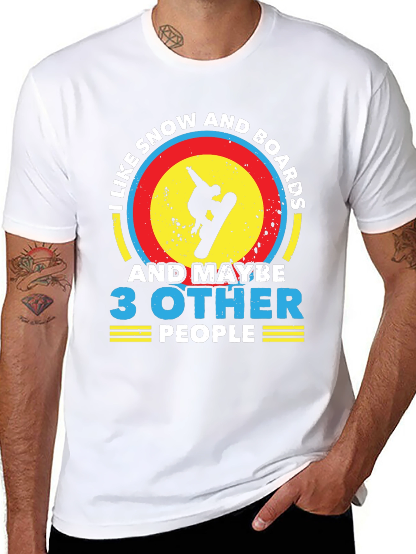 Snowboarding Lovers T-Shirt: I Like Snow and Boards