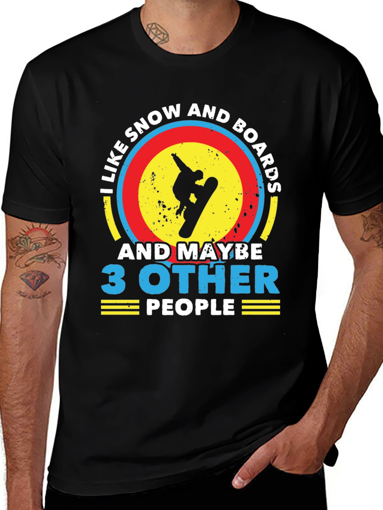 Snowboarding Lovers T-Shirt: I Like Snow and Boards
