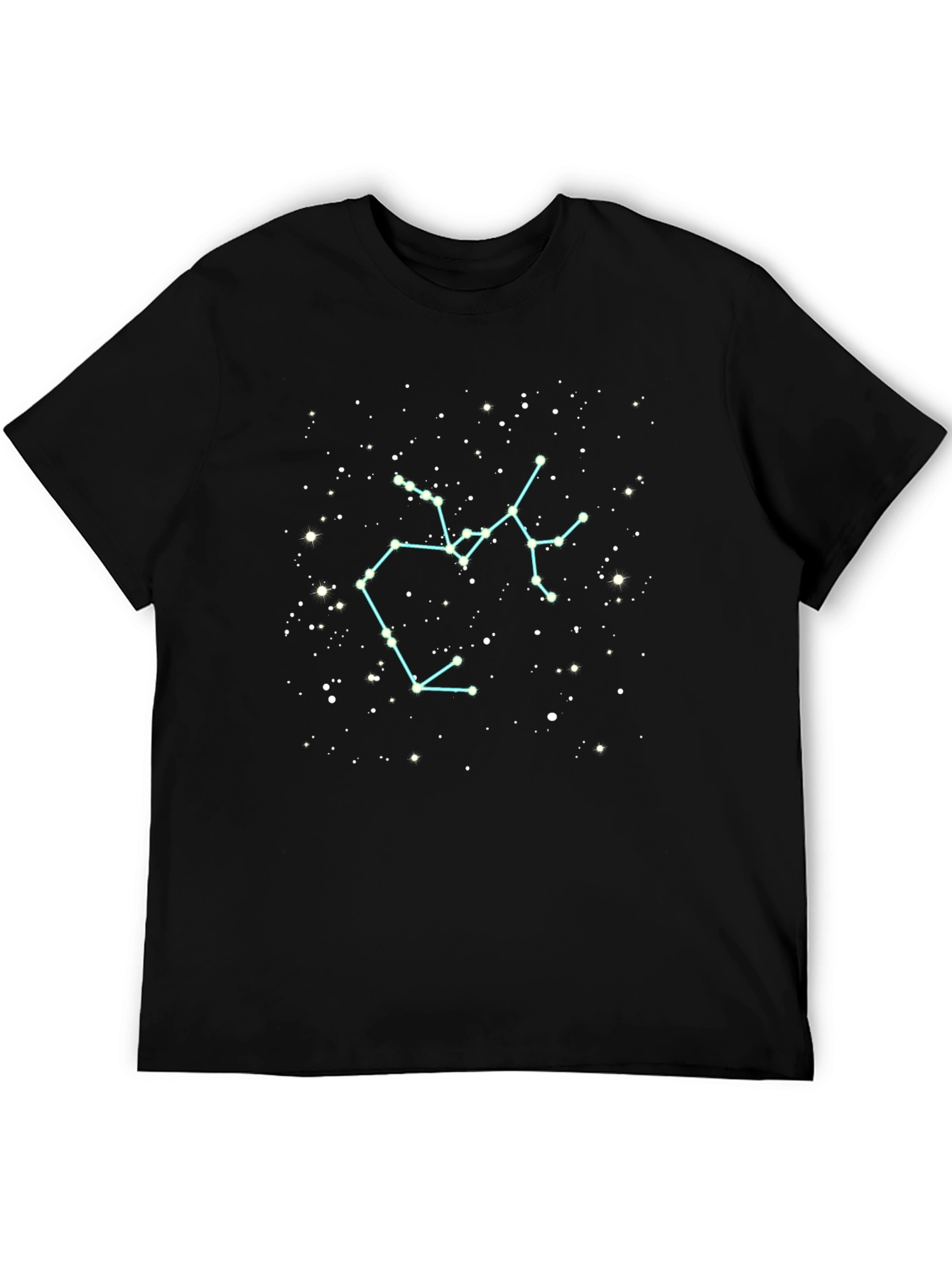 Sagittarius Constellation Graphic Tee - Black