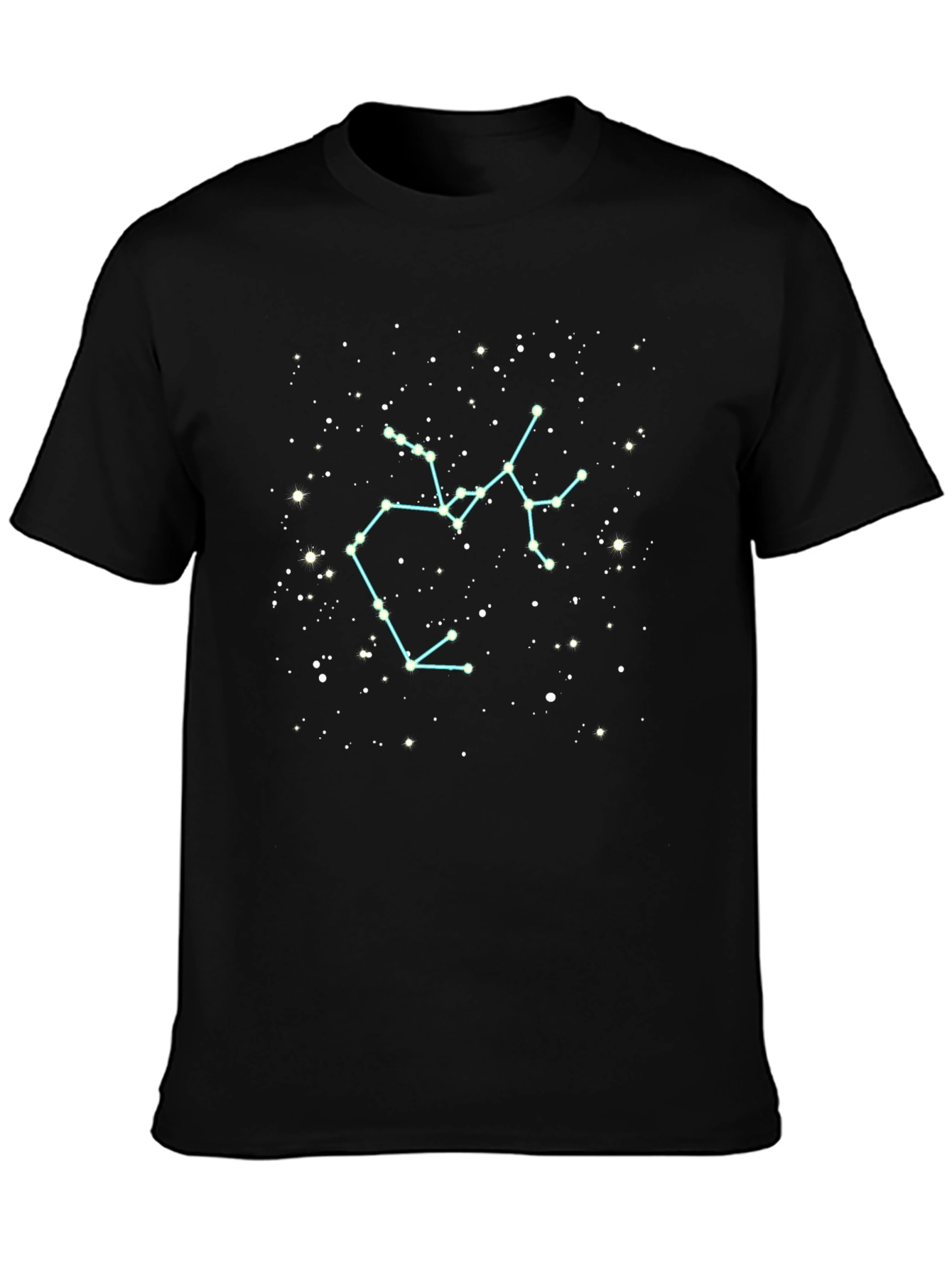 Sagittarius Constellation Graphic Tee - Black