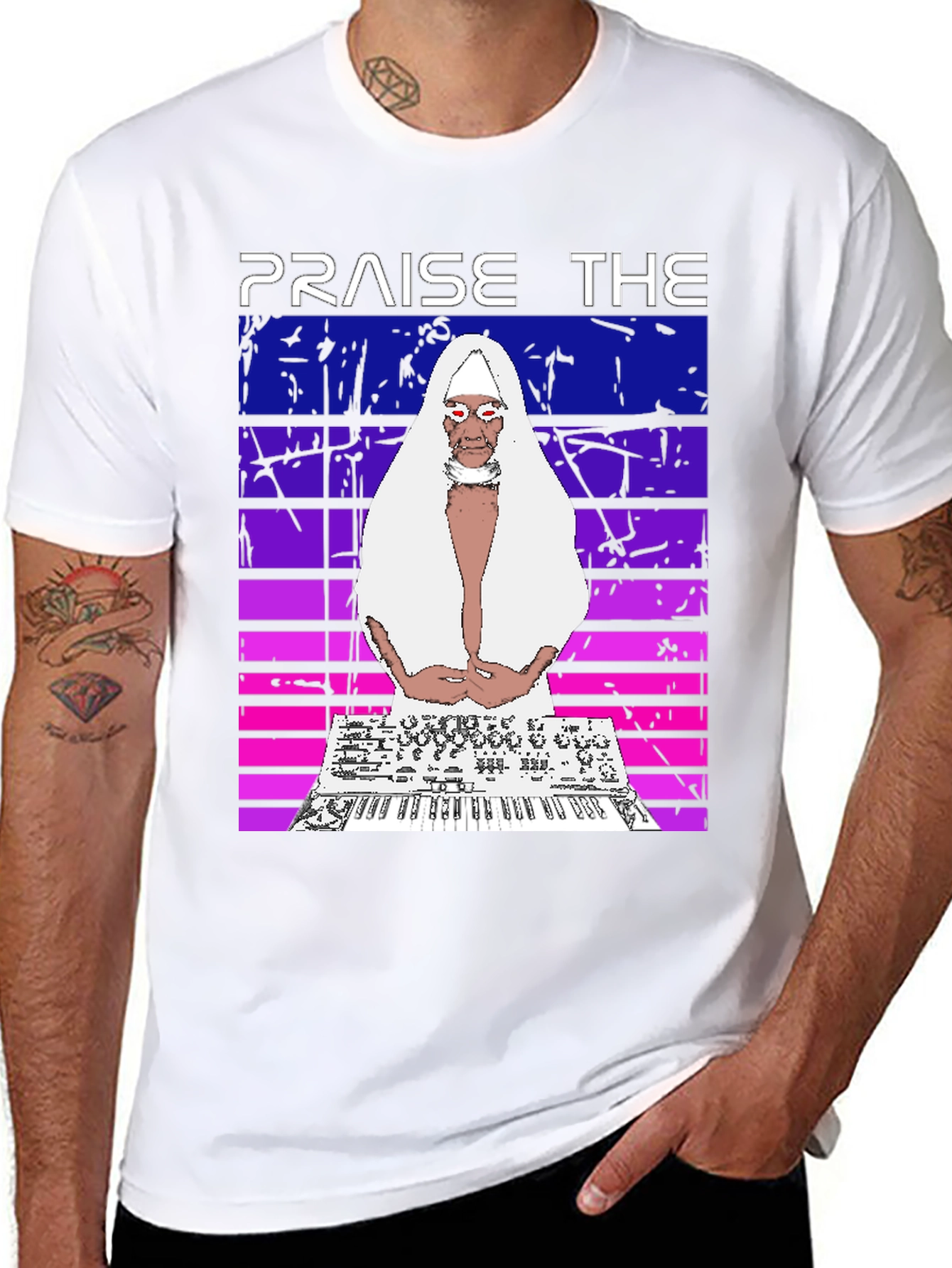 Praise The Synth Black T-Shirt