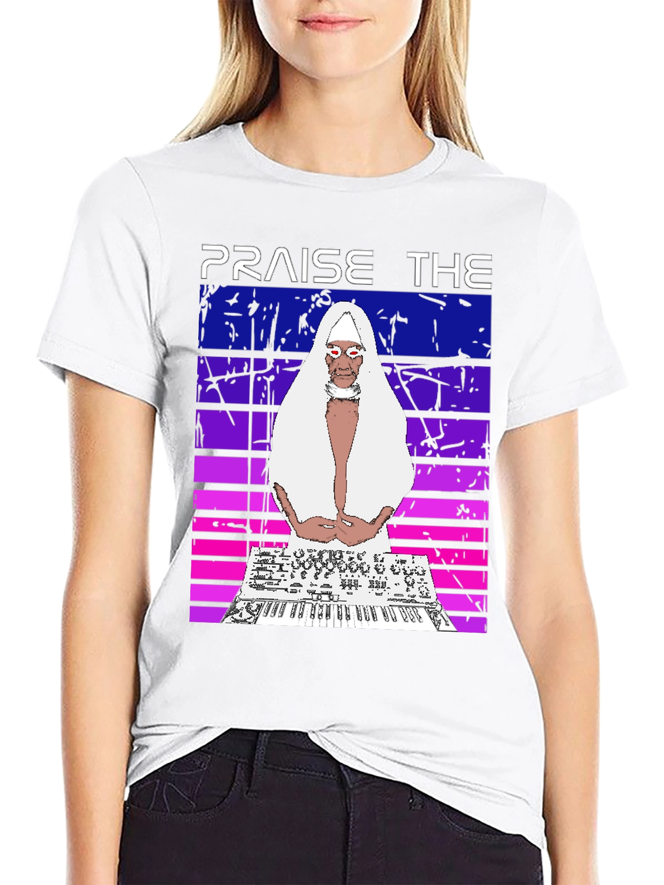 Praise The Synth Black T-Shirt