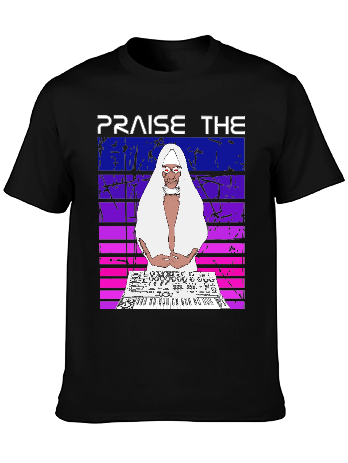 Praise The Synth Black T-Shirt