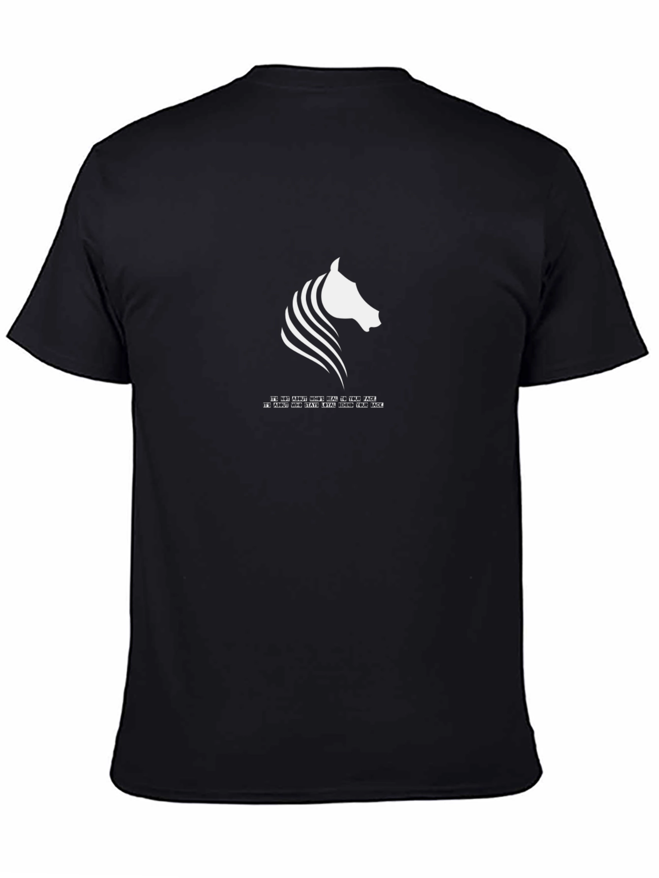 Stylish Black T-Shirt with Horse Graphic