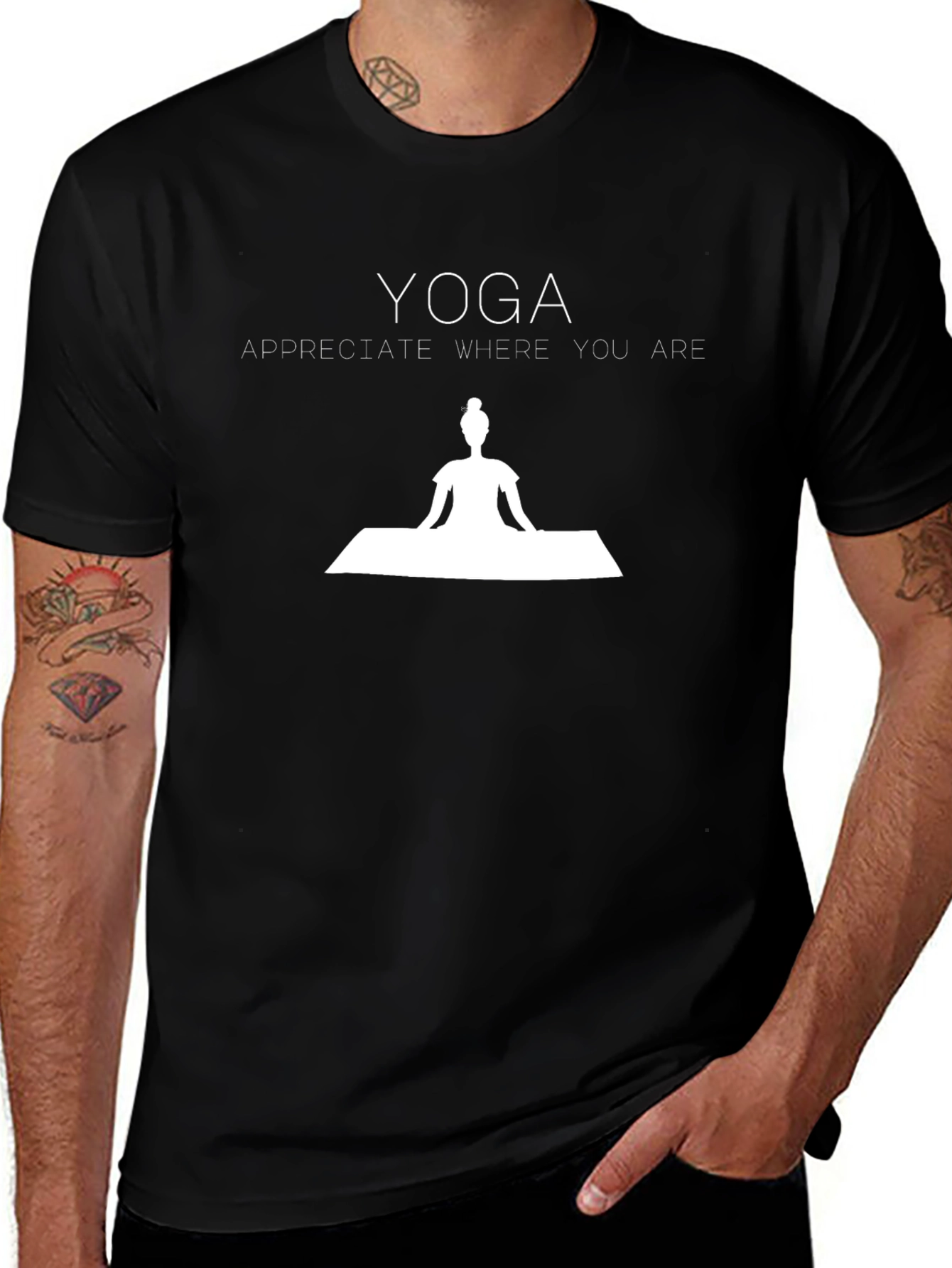 Yoga Meditation Graphic Tee - Relaxed Fit