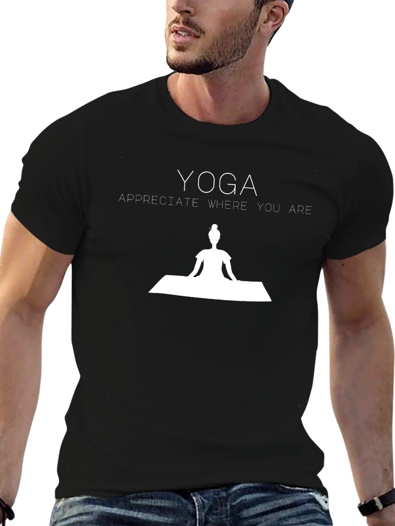 Yoga Meditation Graphic Tee - Relaxed Fit
