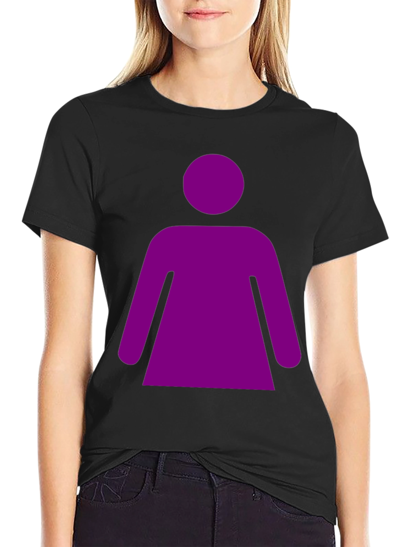 Purple Woman Graphic Tee - Black Unisex T-Shirt
