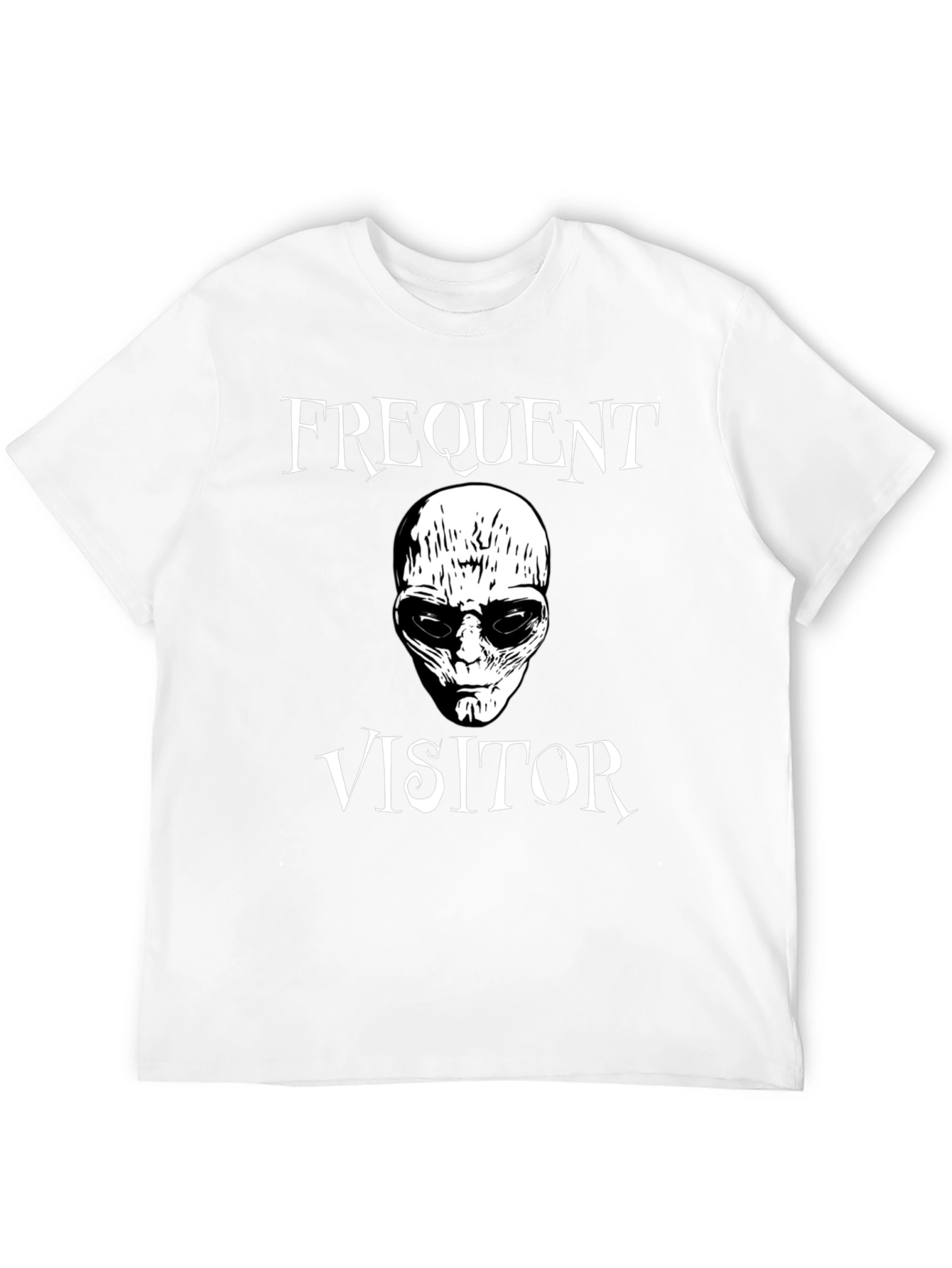 Frequent Visitor Alien Graphic Tee - Black T-Shirt
