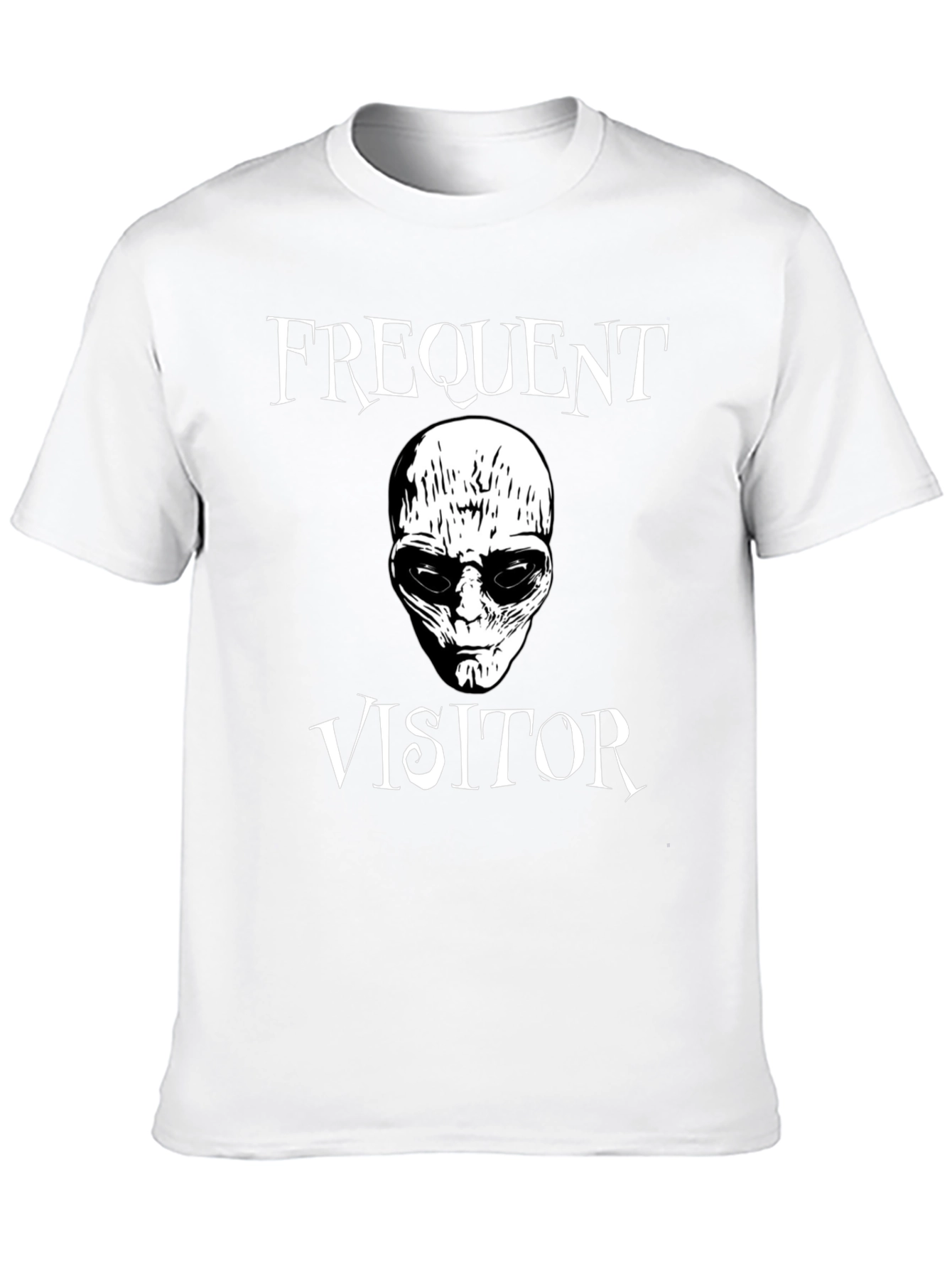 Frequent Visitor Alien Graphic Tee - Black T-Shirt