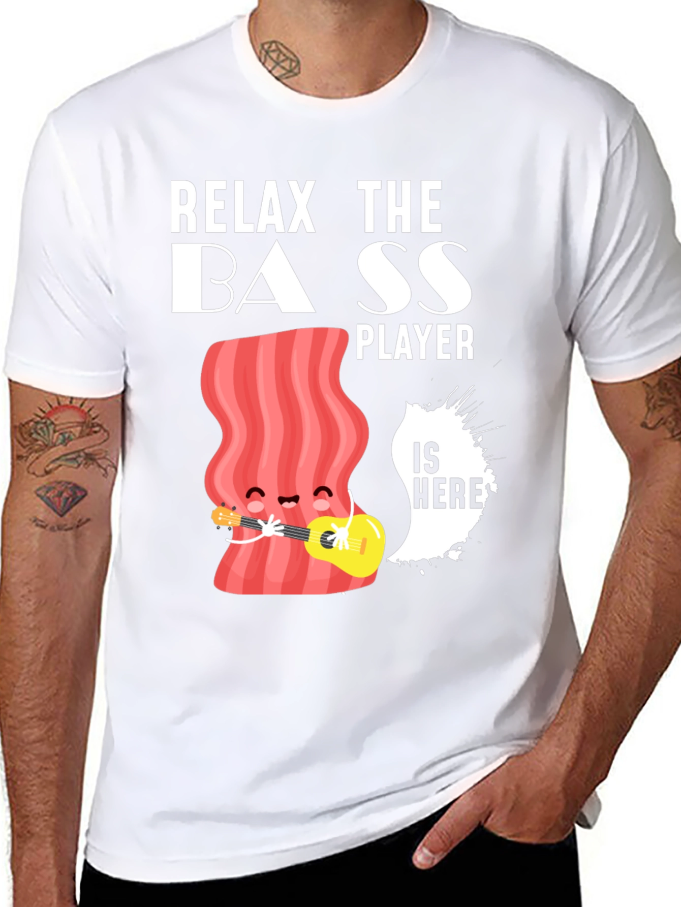 Relax The Bass Player Funny Graphic T-Shirt