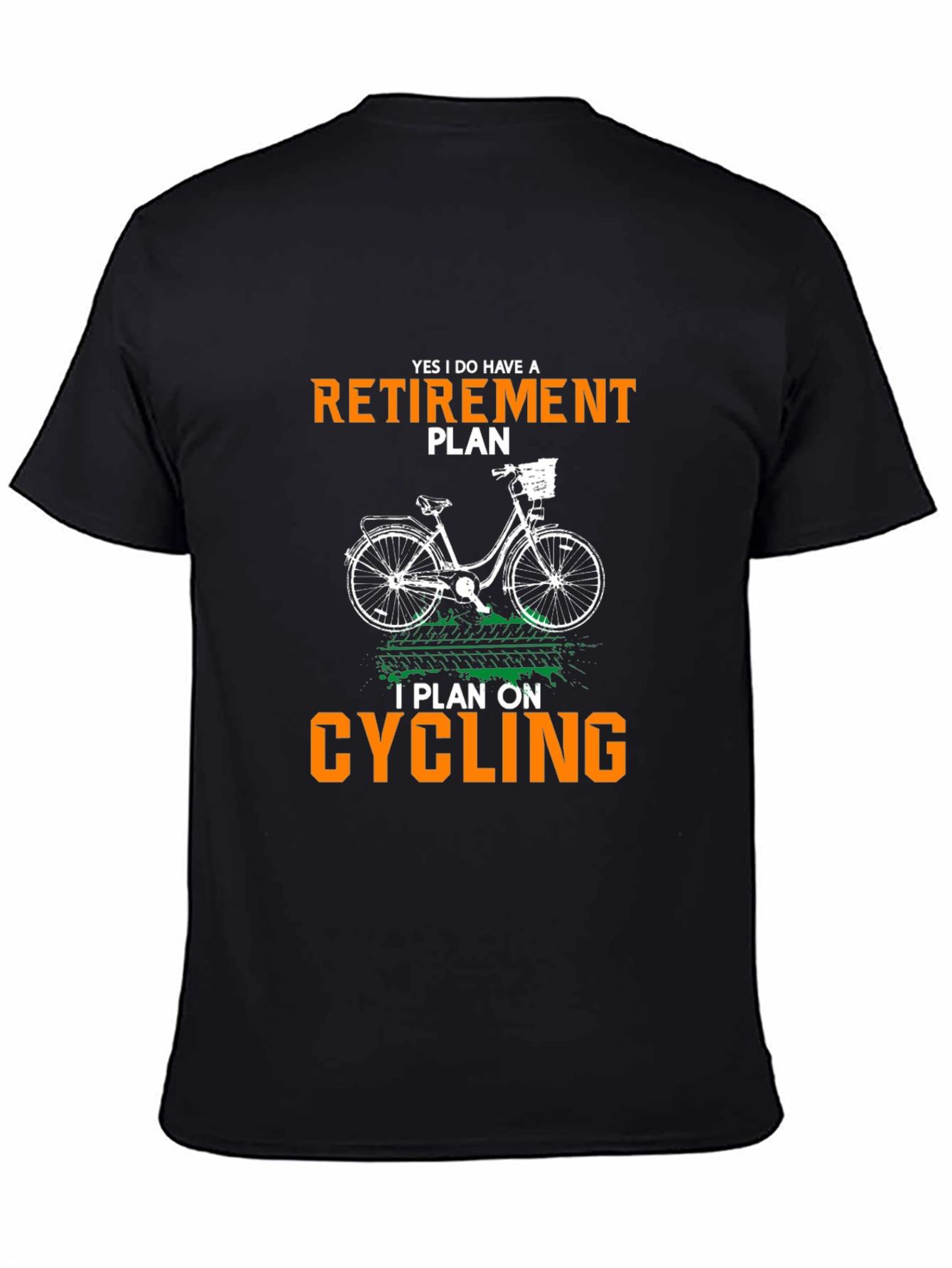 Retirement Cycling Plan Black T-Shirt