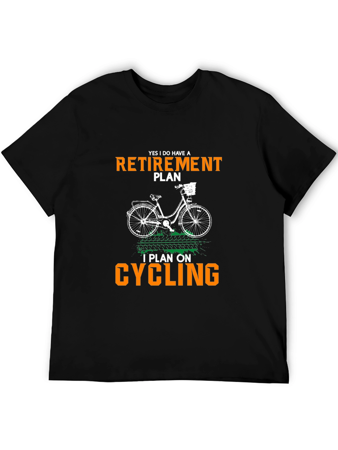 Retirement Cycling Plan Black T-Shirt