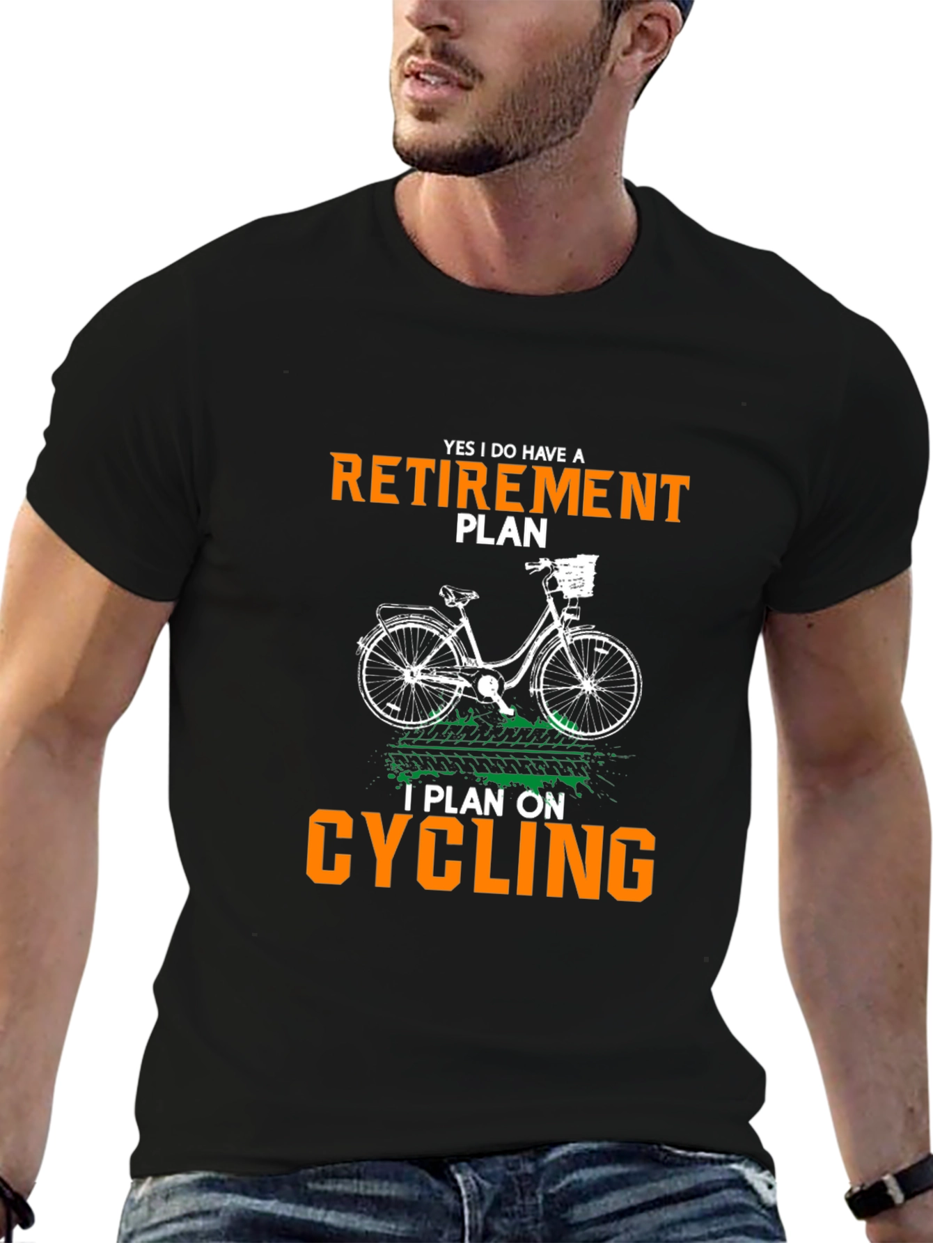 Retirement Cycling Plan Black T-Shirt