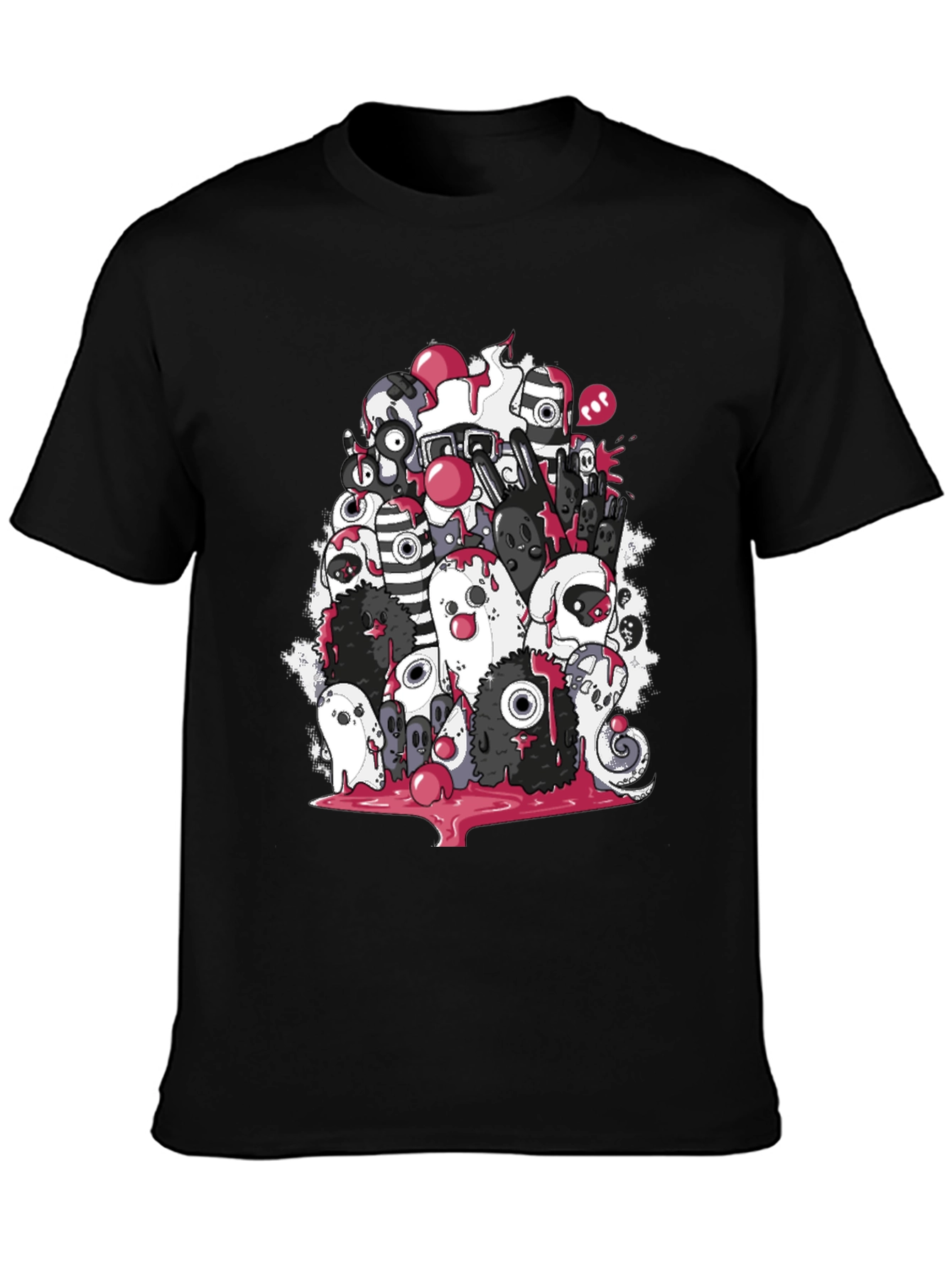 Ghost Doodle Graphic Tee - Spooky Fun