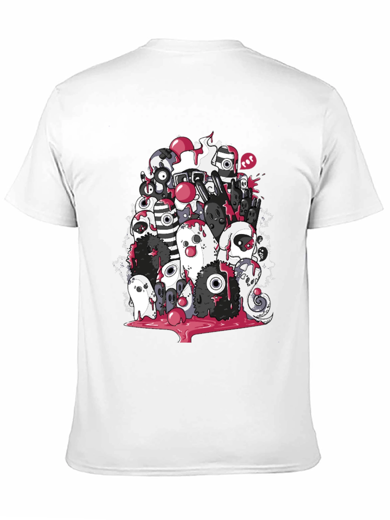 Ghost Doodle Graphic Tee - Spooky Fun