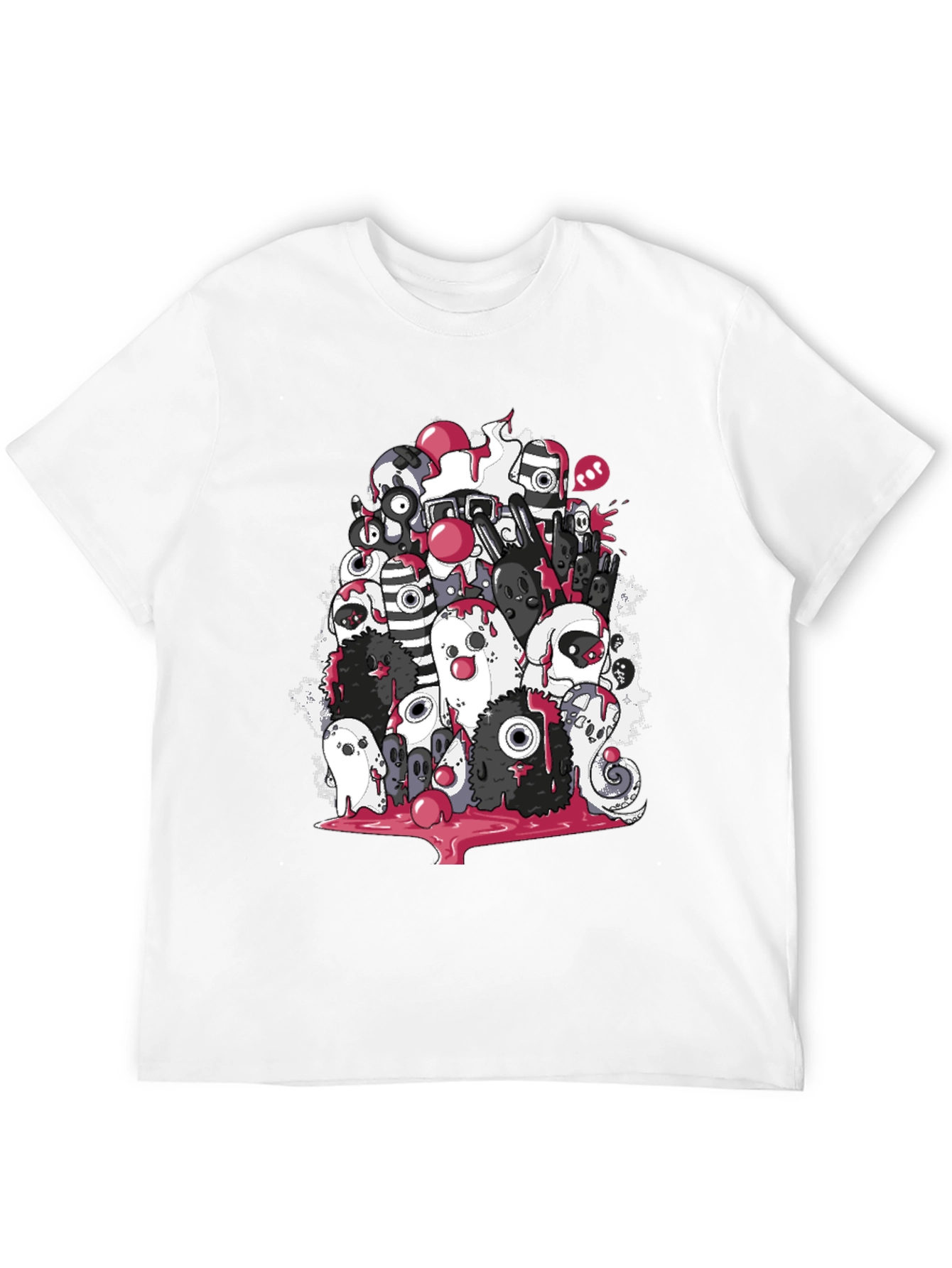 Ghost Doodle Graphic Tee - Spooky Fun