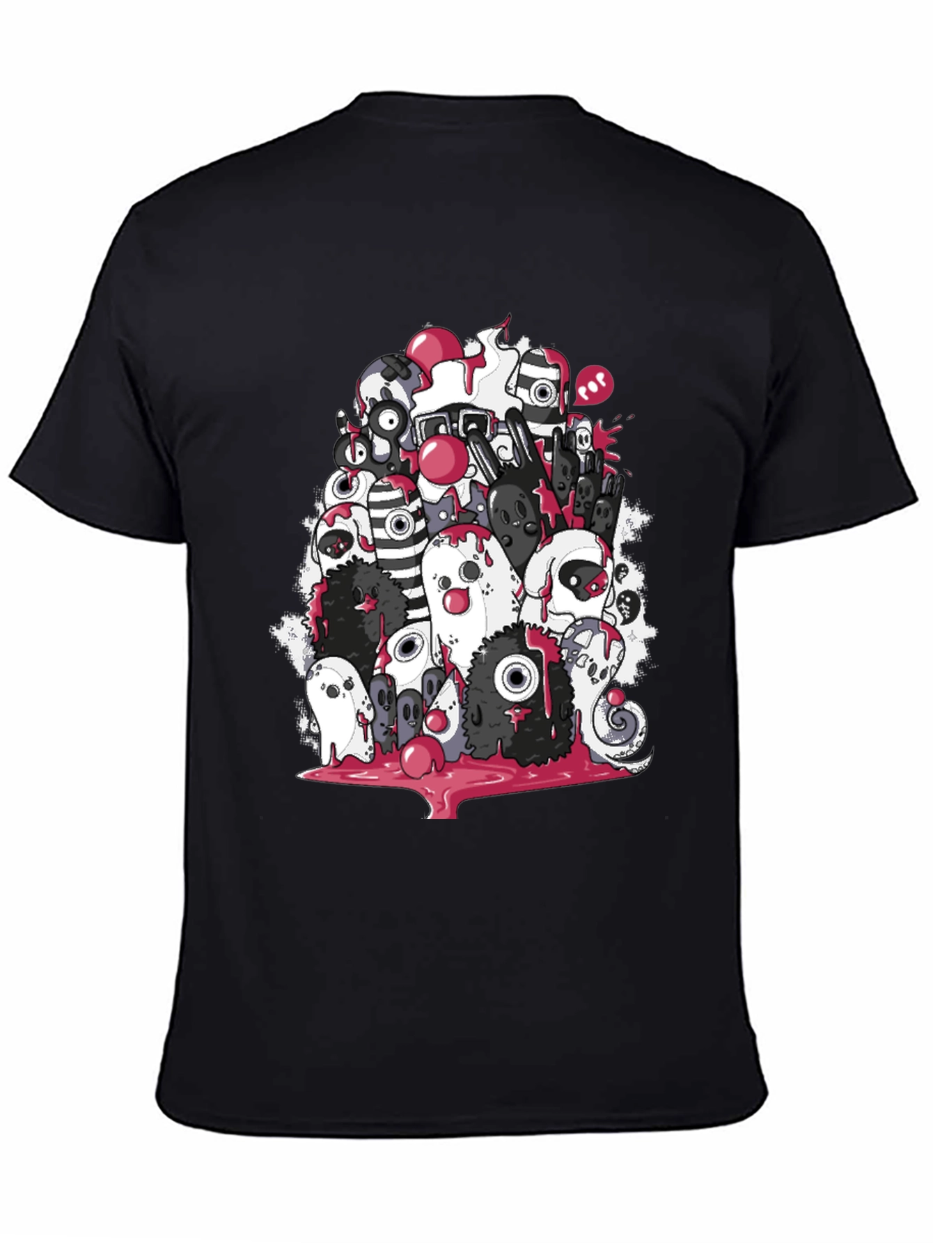 Ghost Doodle Graphic Tee - Spooky Fun