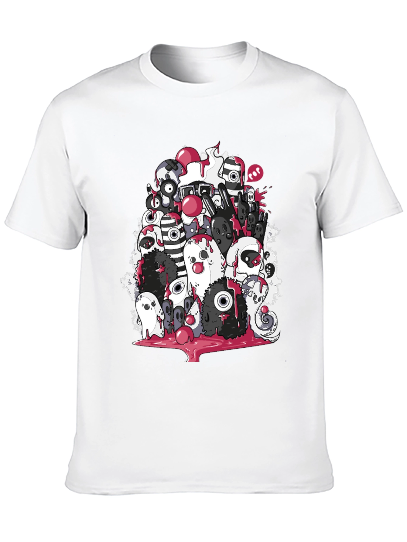 Ghost Doodle Graphic Tee - Spooky Fun