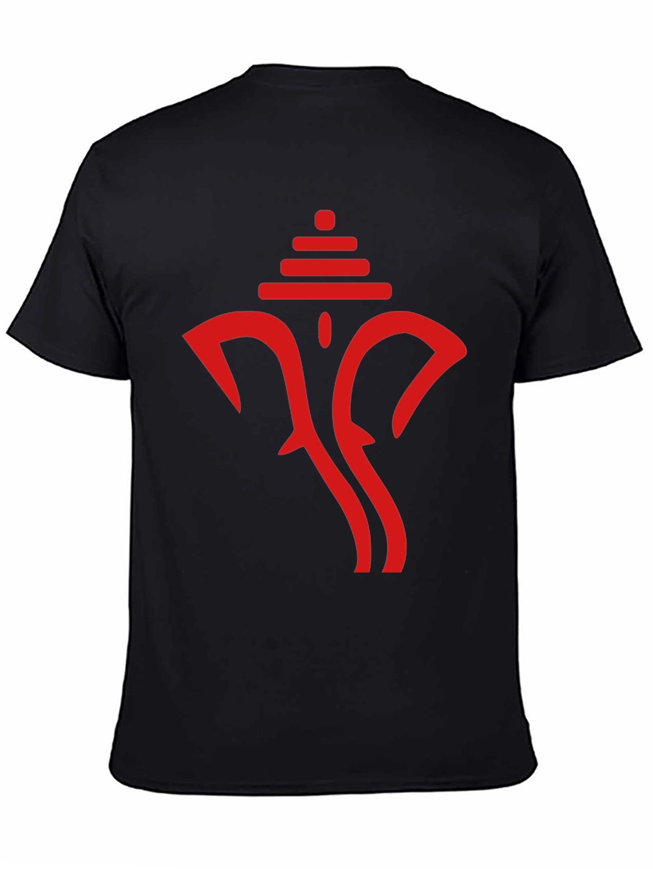 Modern Ganesha Graphic Tee - Black