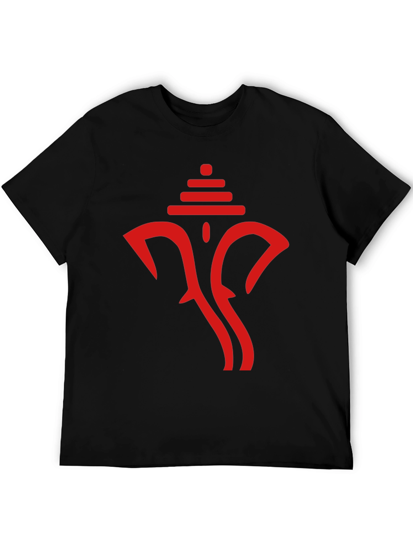 Modern Ganesha Graphic Tee - Black