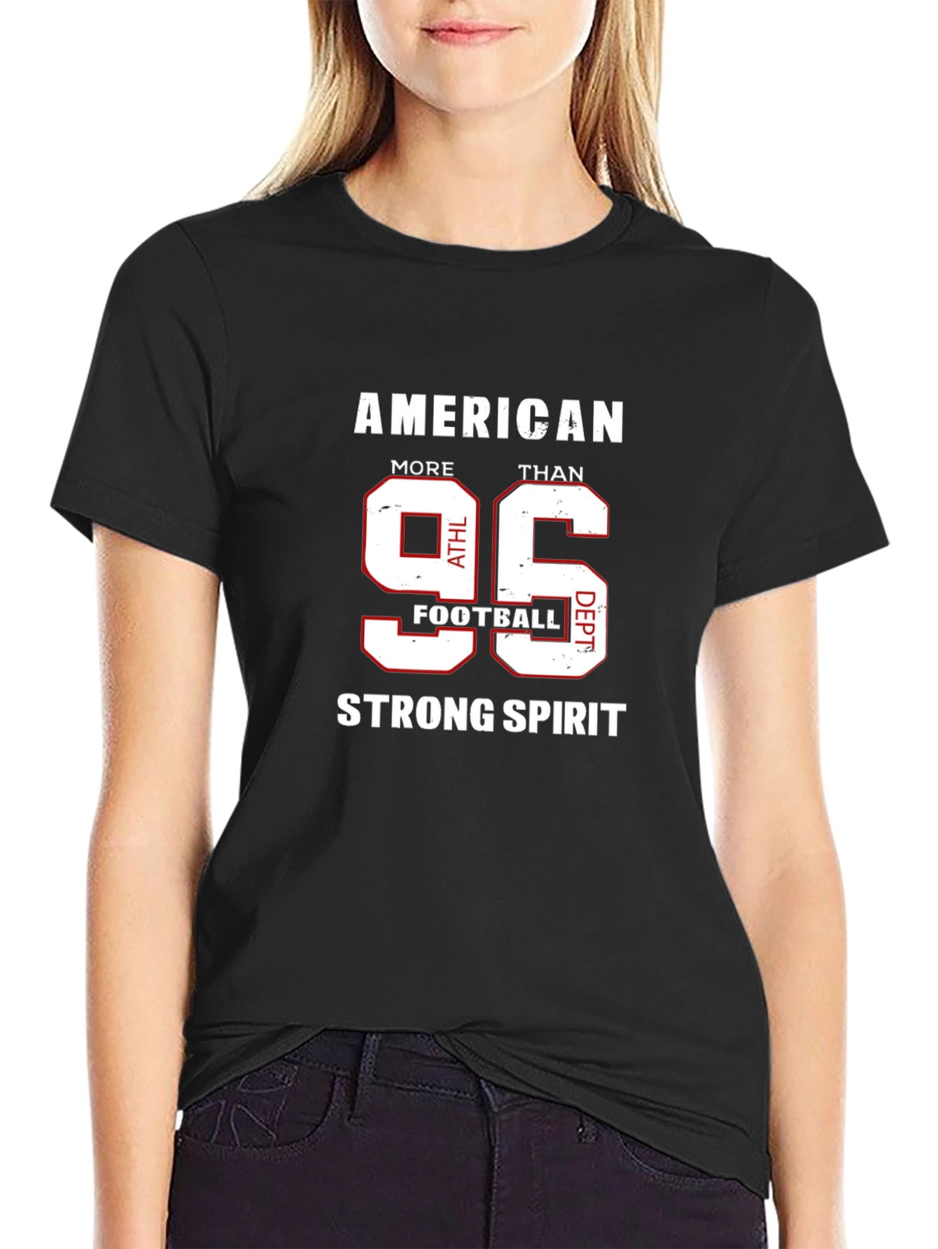 American Football Strong Spirit Graphic T-Shirt