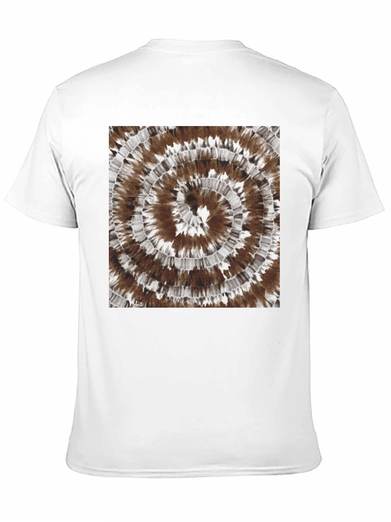 Tie-Dye Spiral Graphic Tee - Casual Black Cotton T-Shirt