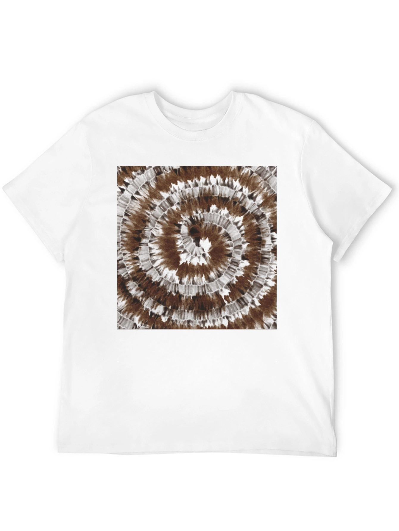Tie-Dye Spiral Graphic Tee - Casual Black Cotton T-Shirt