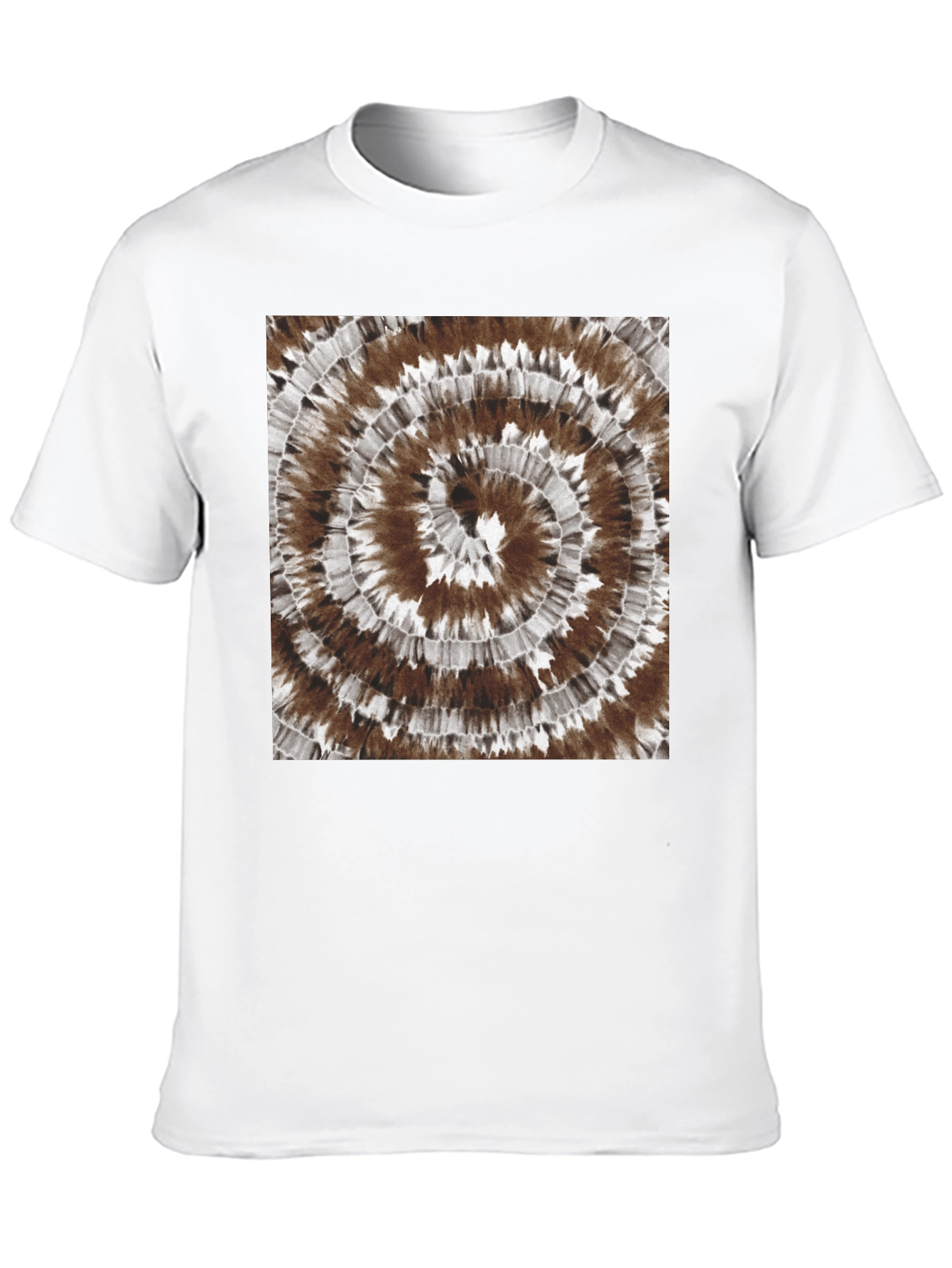 Tie-Dye Spiral Graphic Tee - Casual Black Cotton T-Shirt