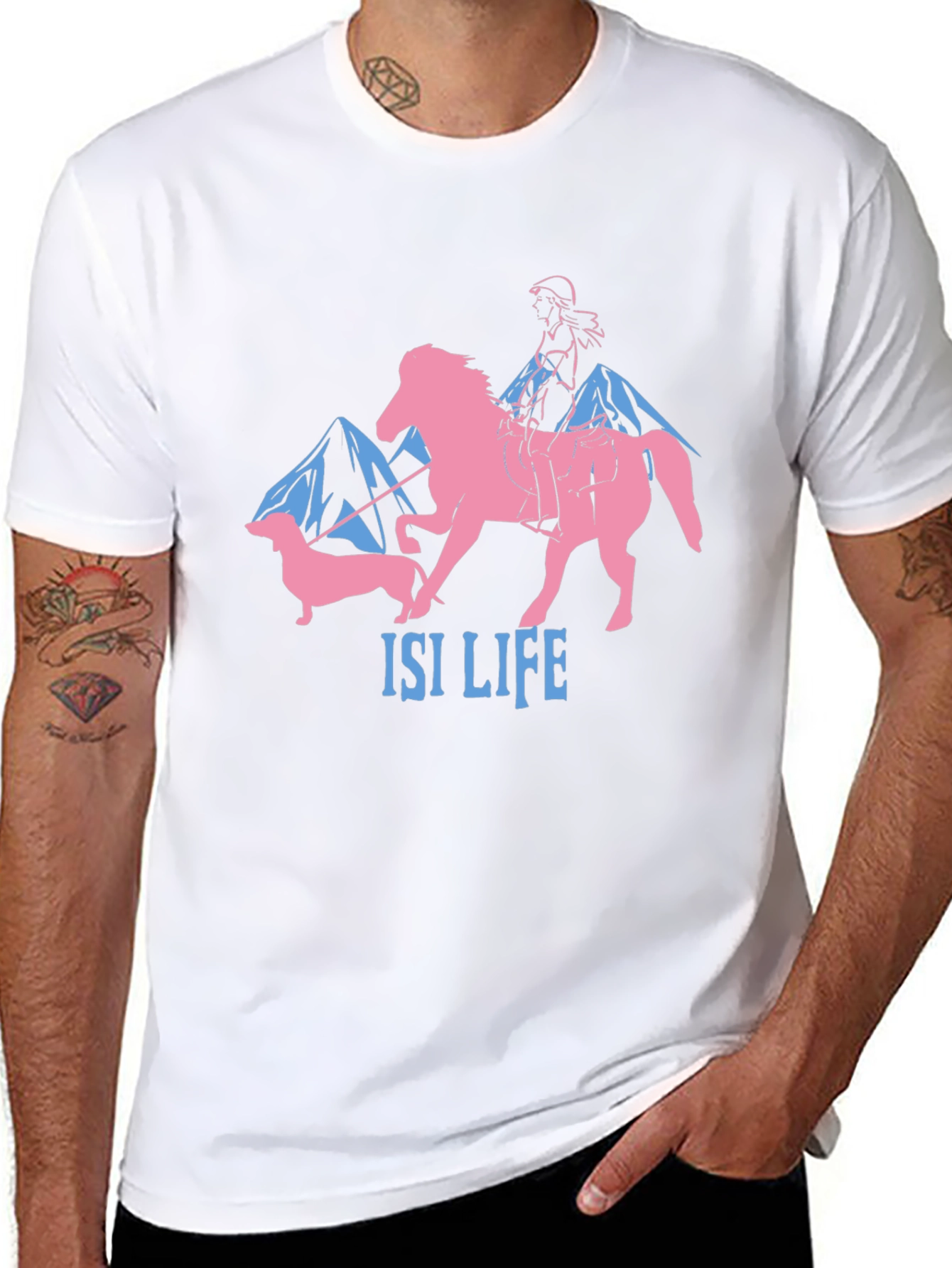Equestrian & Dachshund Graphic Tee