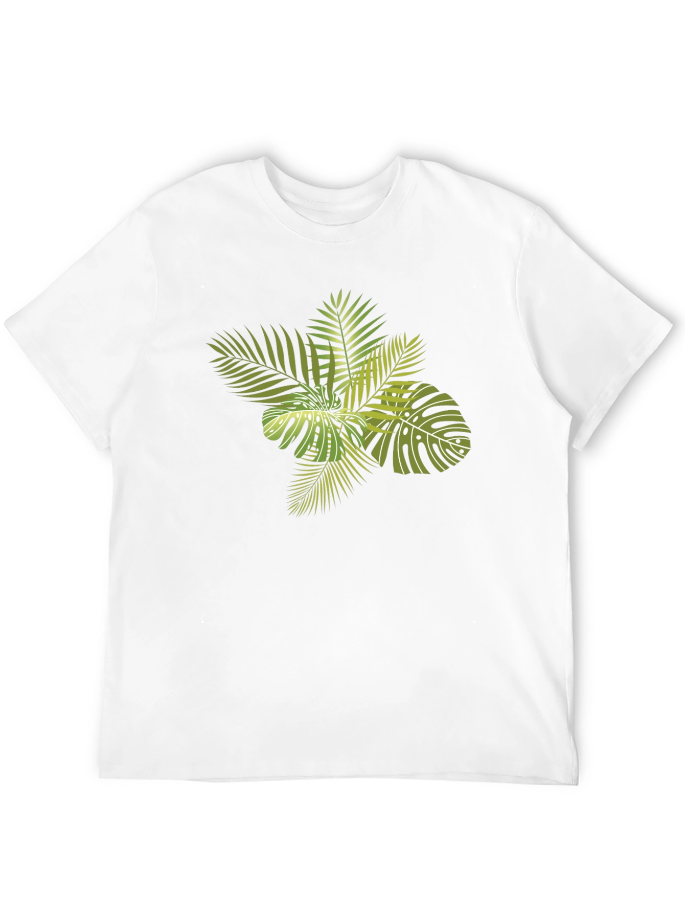 Tropical Leaves Graphic Black T-Shirt