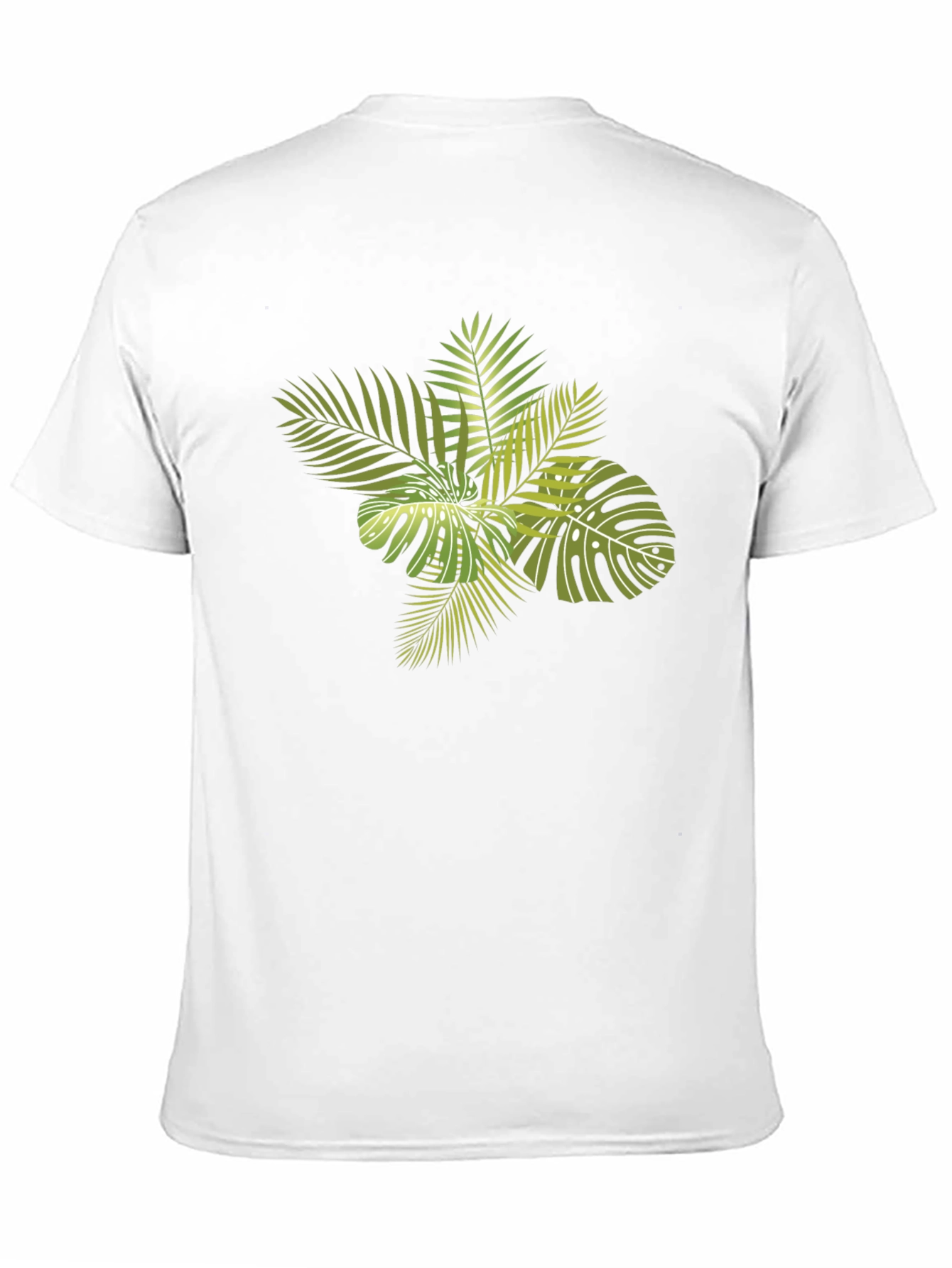 Tropical Leaves Graphic Black T-Shirt