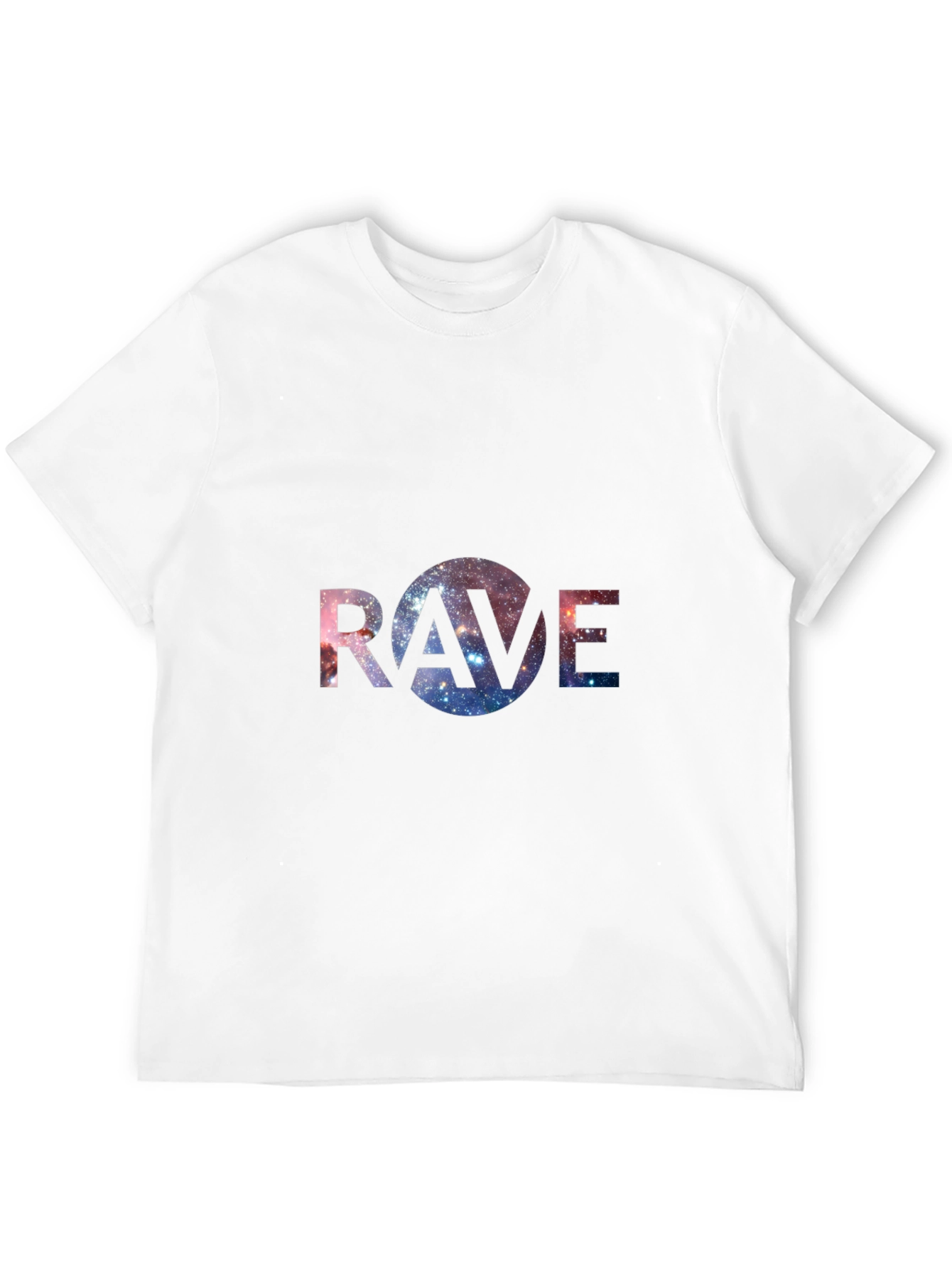 Rave Galaxy Print T-Shirt - Black